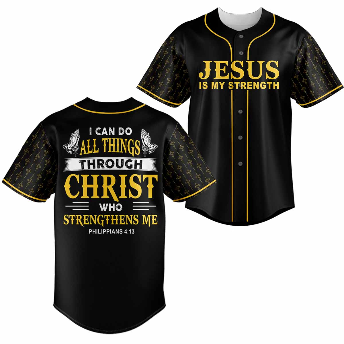 Jesus Is My Strength Baseball Jersey