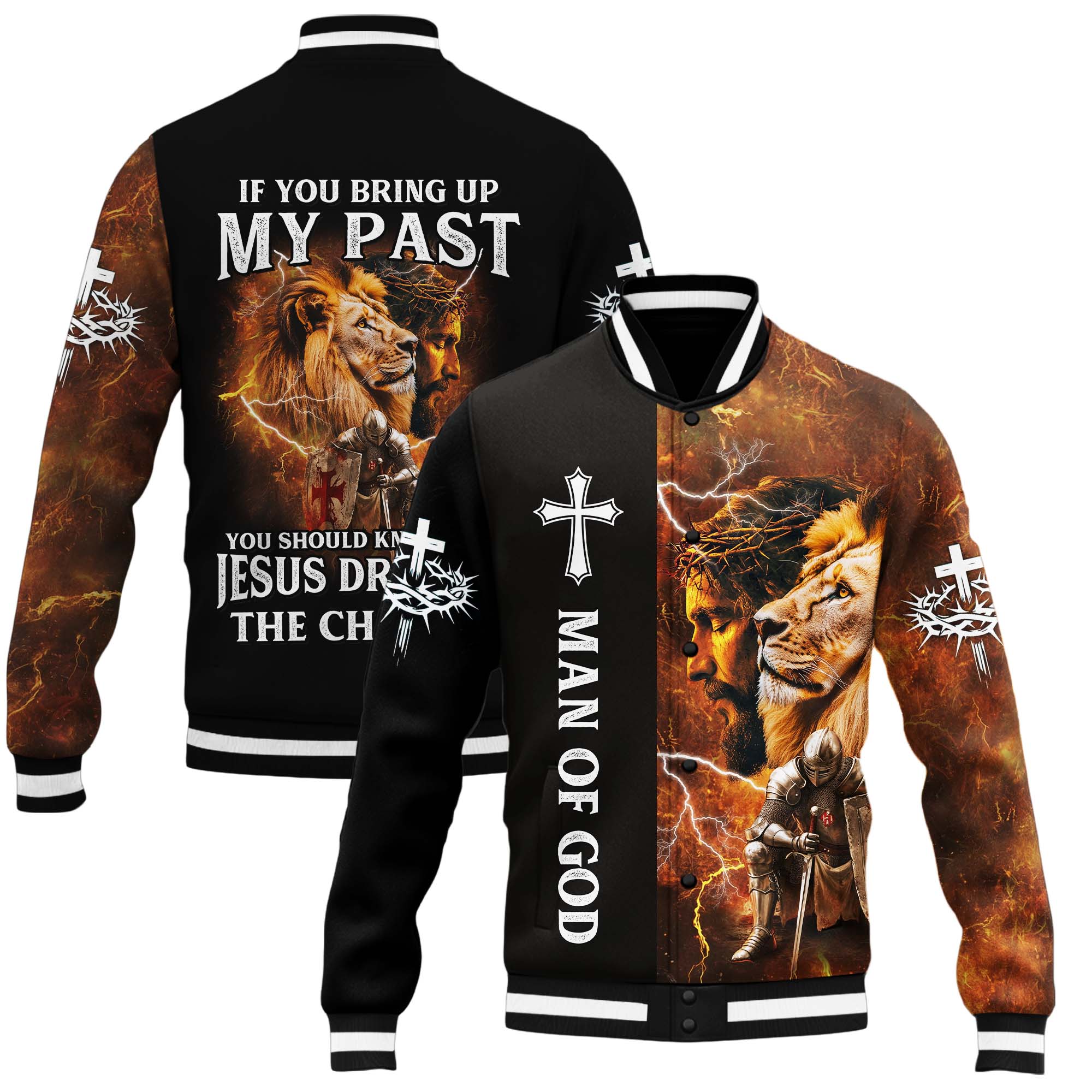 If You Bring Up My Past, You Should Know That Jesus Dropped The Charges Baseball Jacket