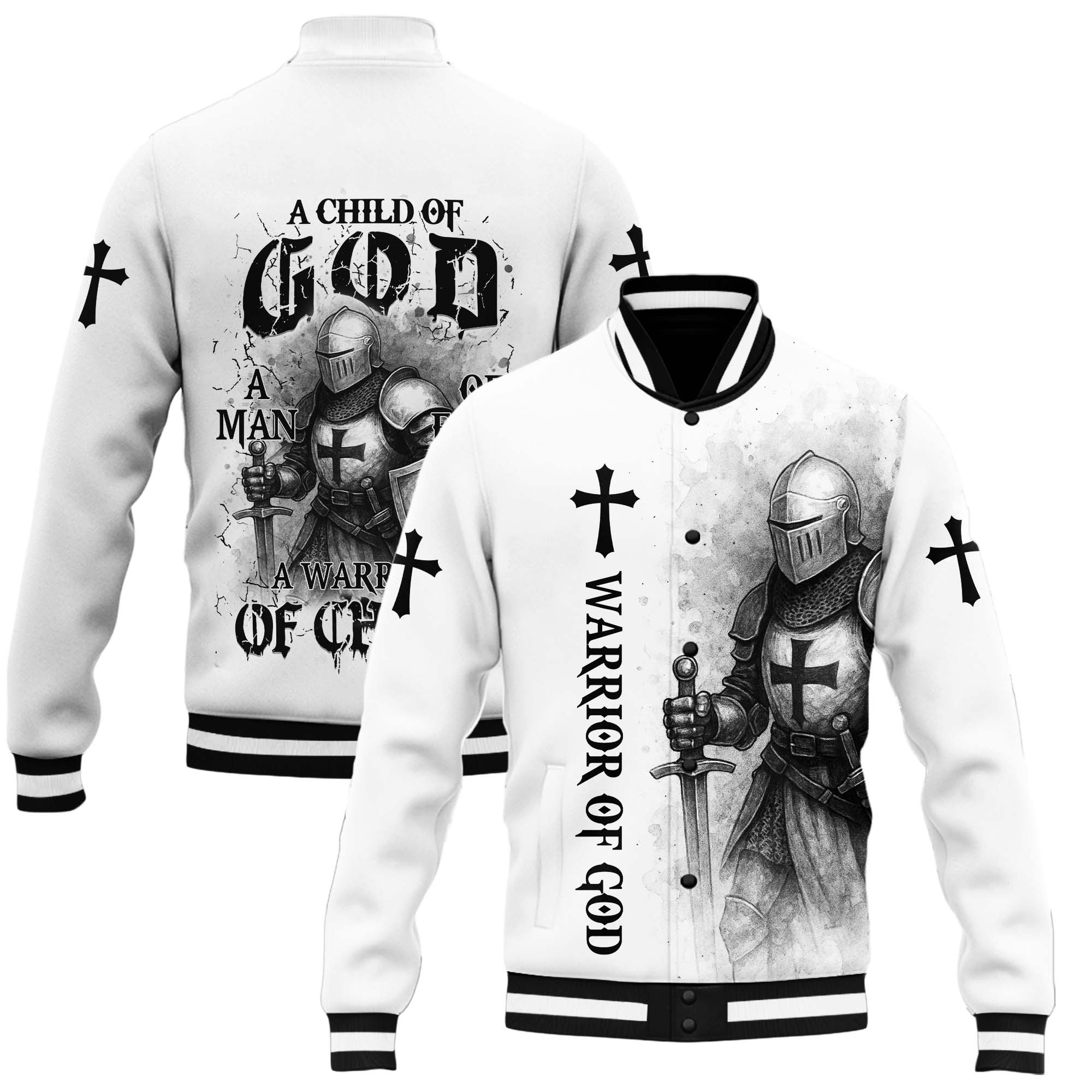 A Warrior Of Christ Baseball Jacket