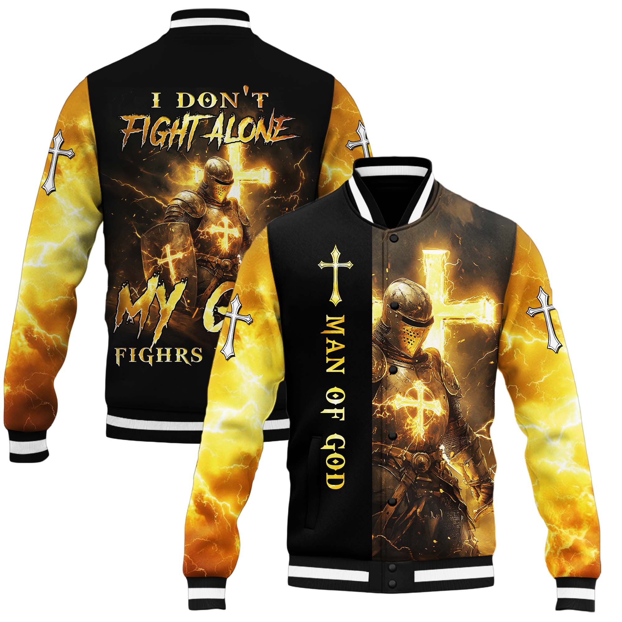 I Don't Fight Alone Baseball Jacket
