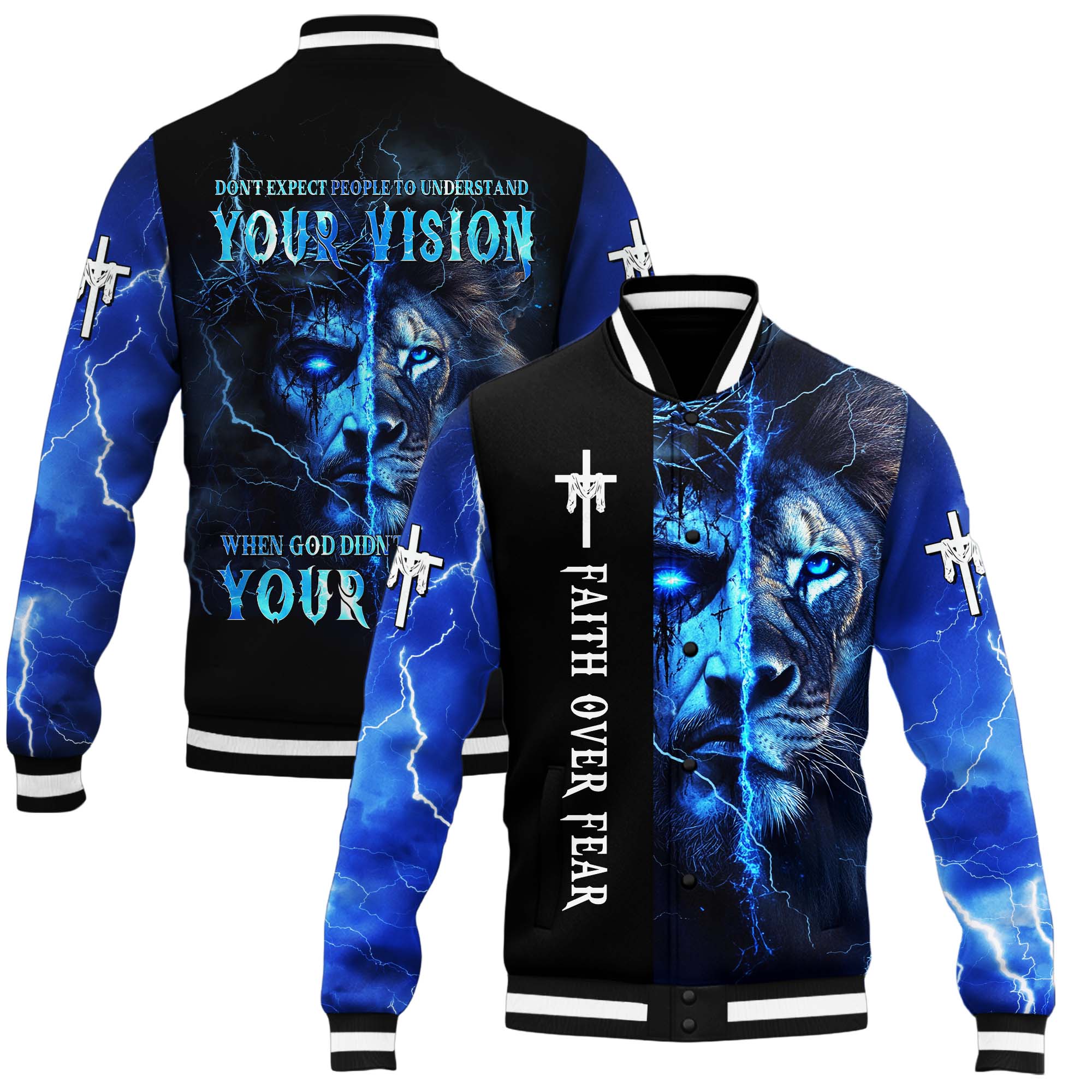 Don't Expect People To Understand Your Vision Lion Baseball Jacket