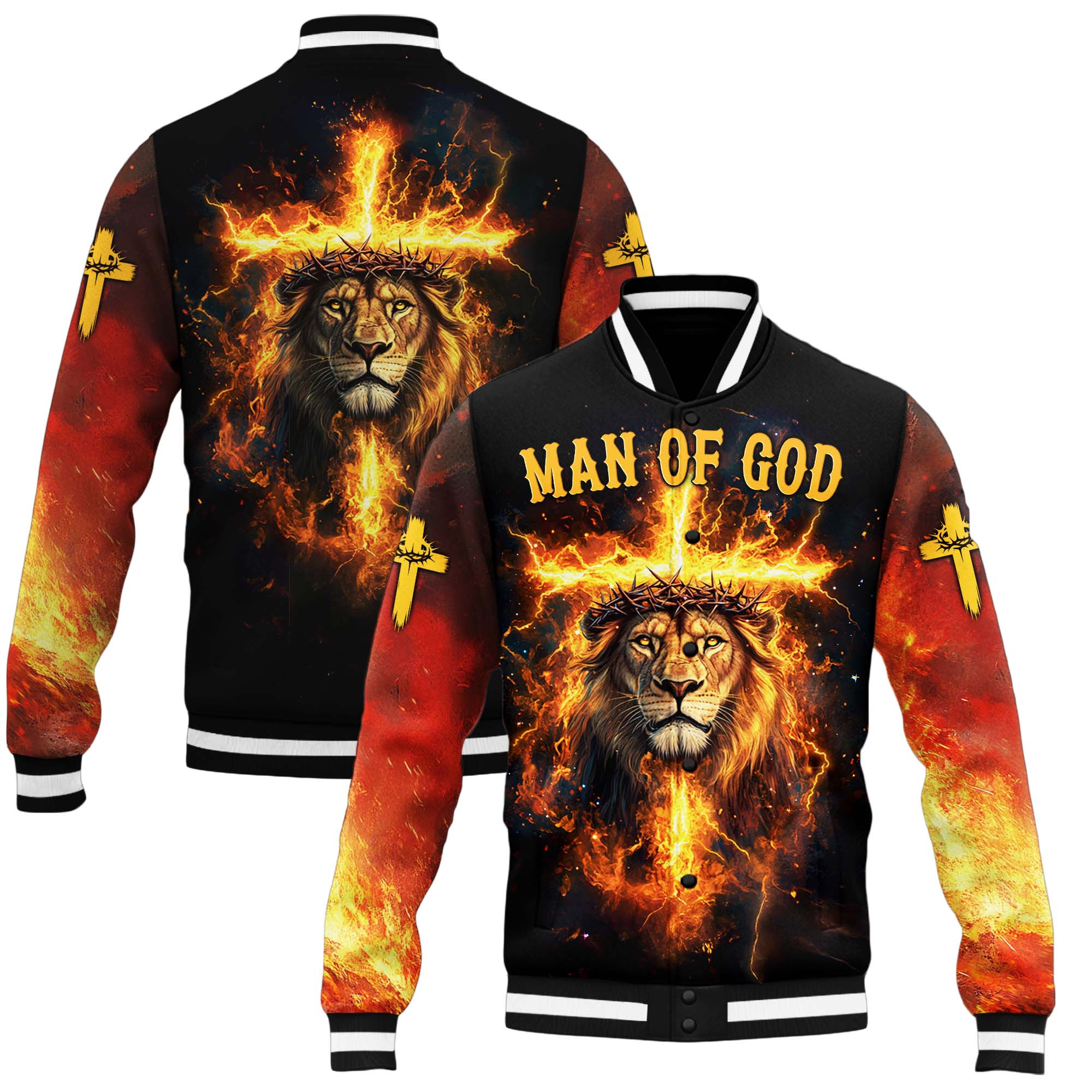 Man Of God Baseball Jacket