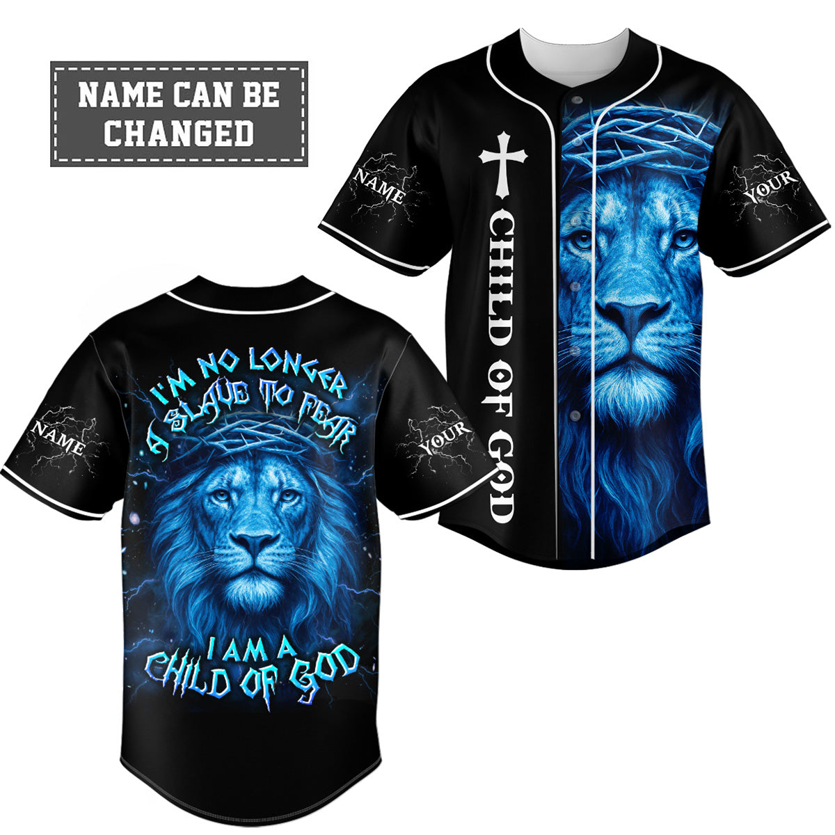 I Am A Child Of God Custom Name Baseball Jersey