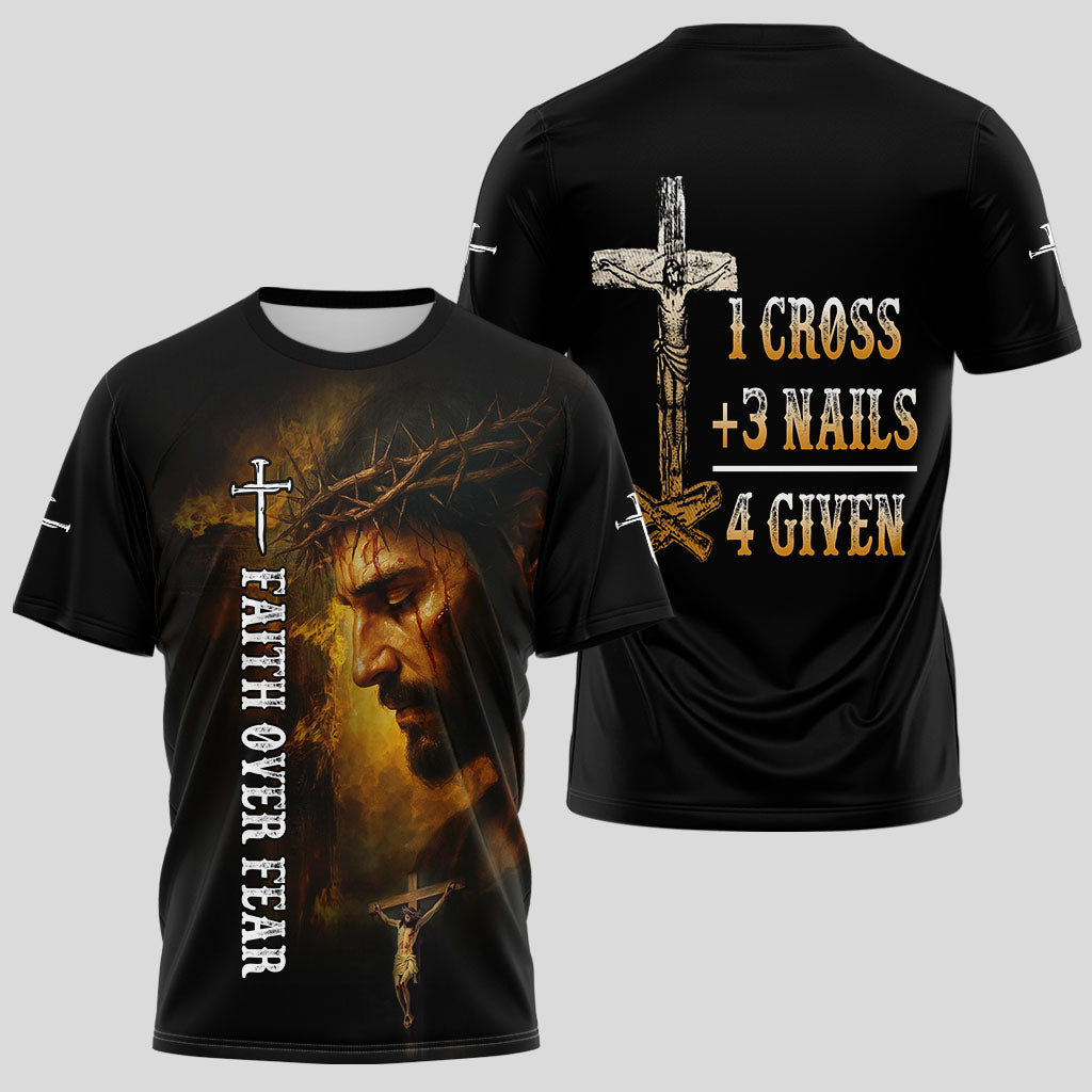1 Cross 3 Nails 4 Given T-shirt