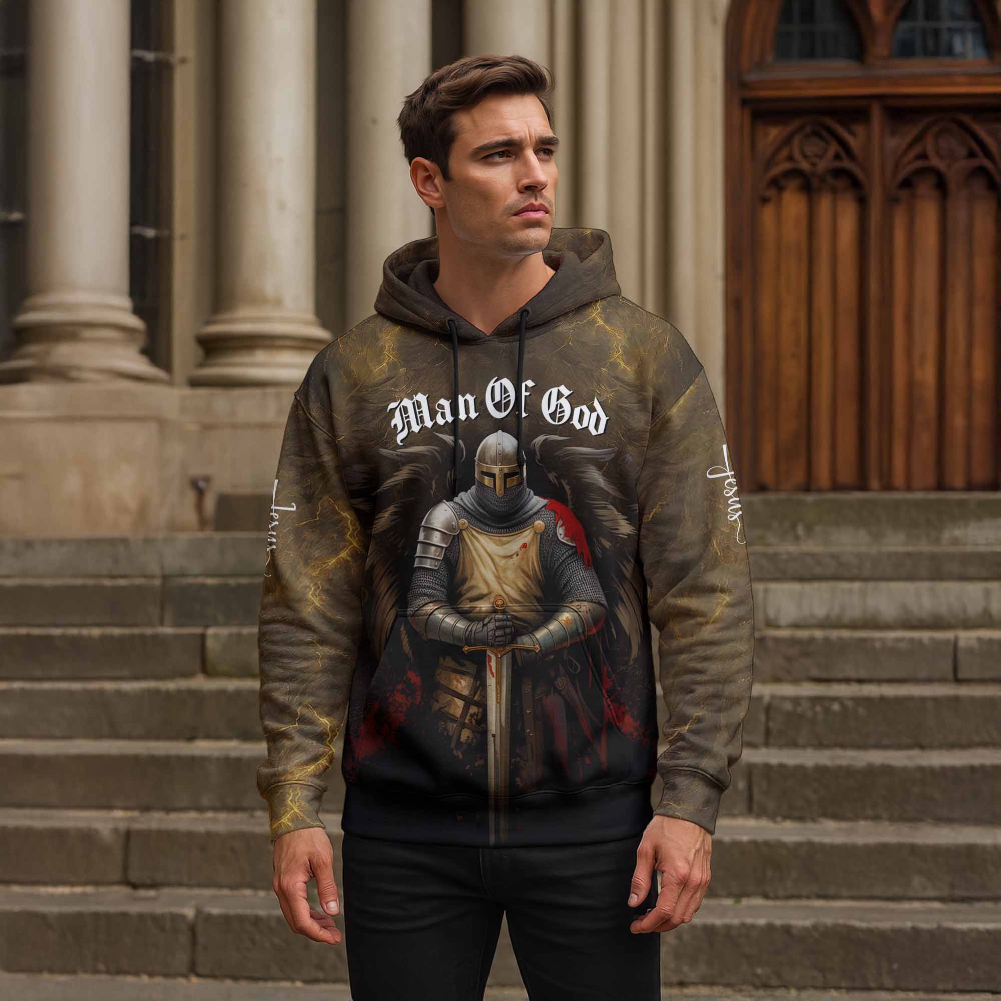 "Man Of God The Jesus Inside Me" Hoodie & Jogger Bundle