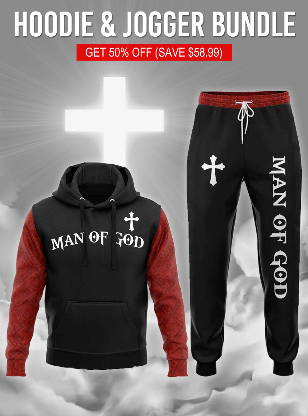 Child Of God Believe In The Lord Hoodie & Jogger Bundle