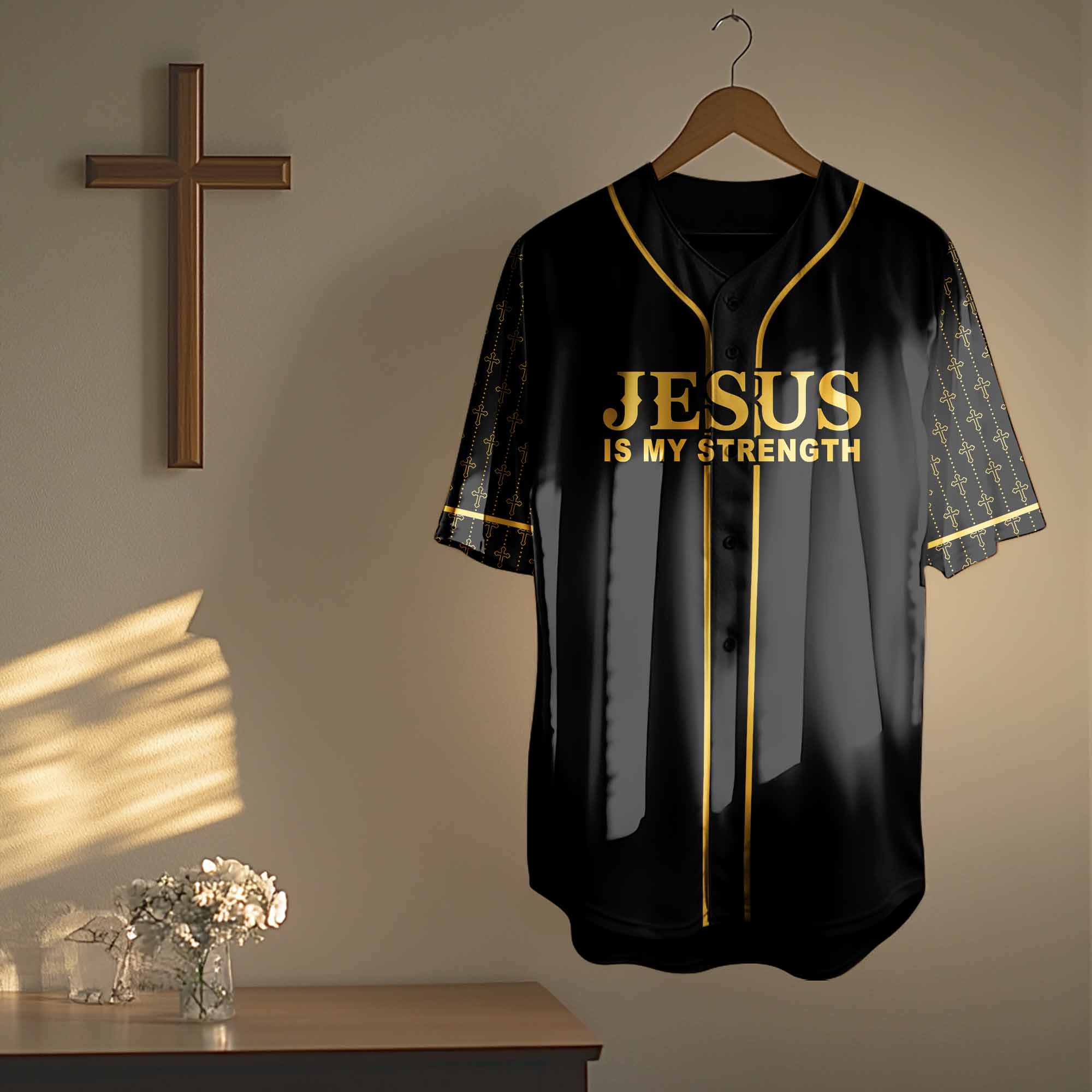 Jesus Is My Strength Baseball Jersey