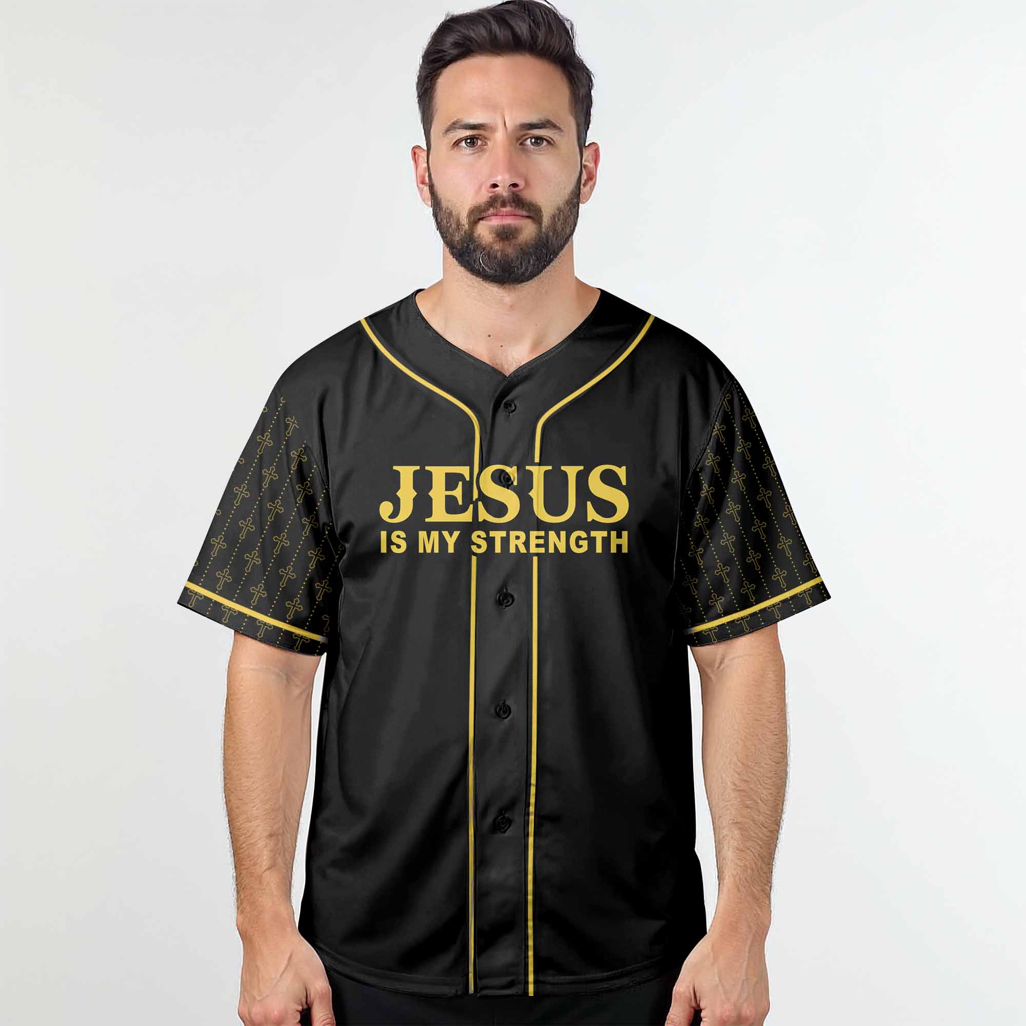 Jesus Is My Strength Baseball Jersey