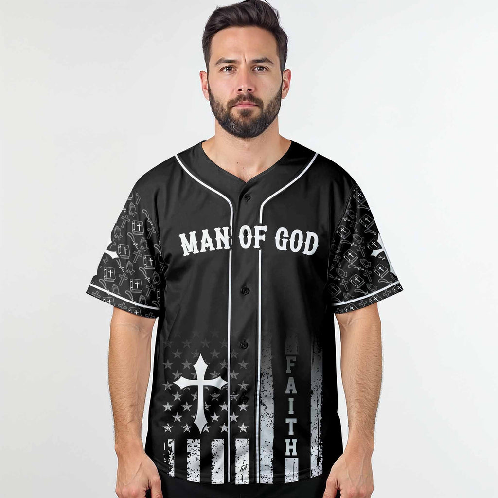"God Is My Refuge" Baseball Jersey