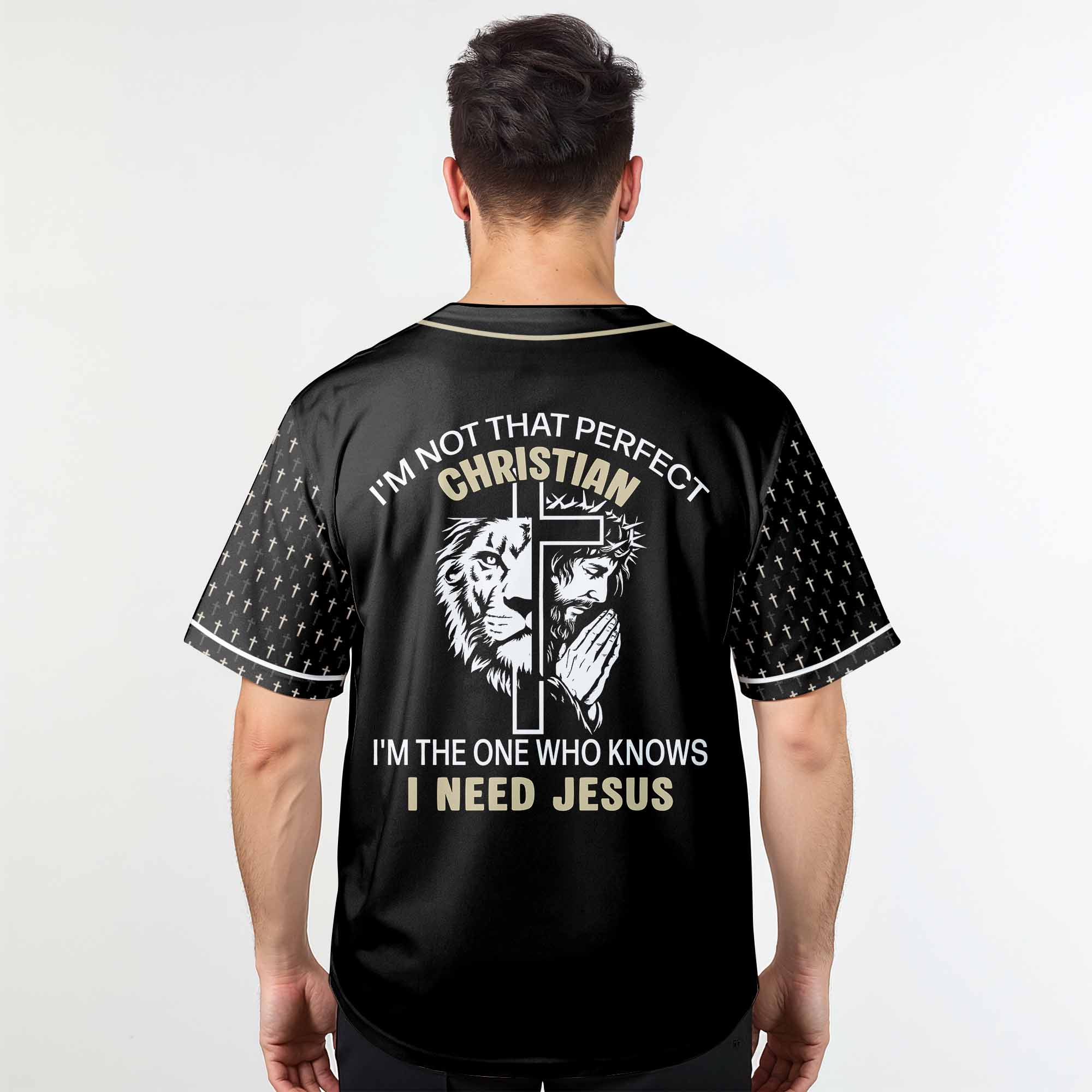 "I Need Jesus" Baseball Jersey Personalized