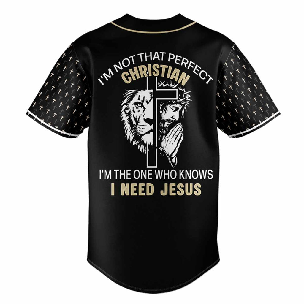 "I Need Jesus" Baseball Jersey Personalized