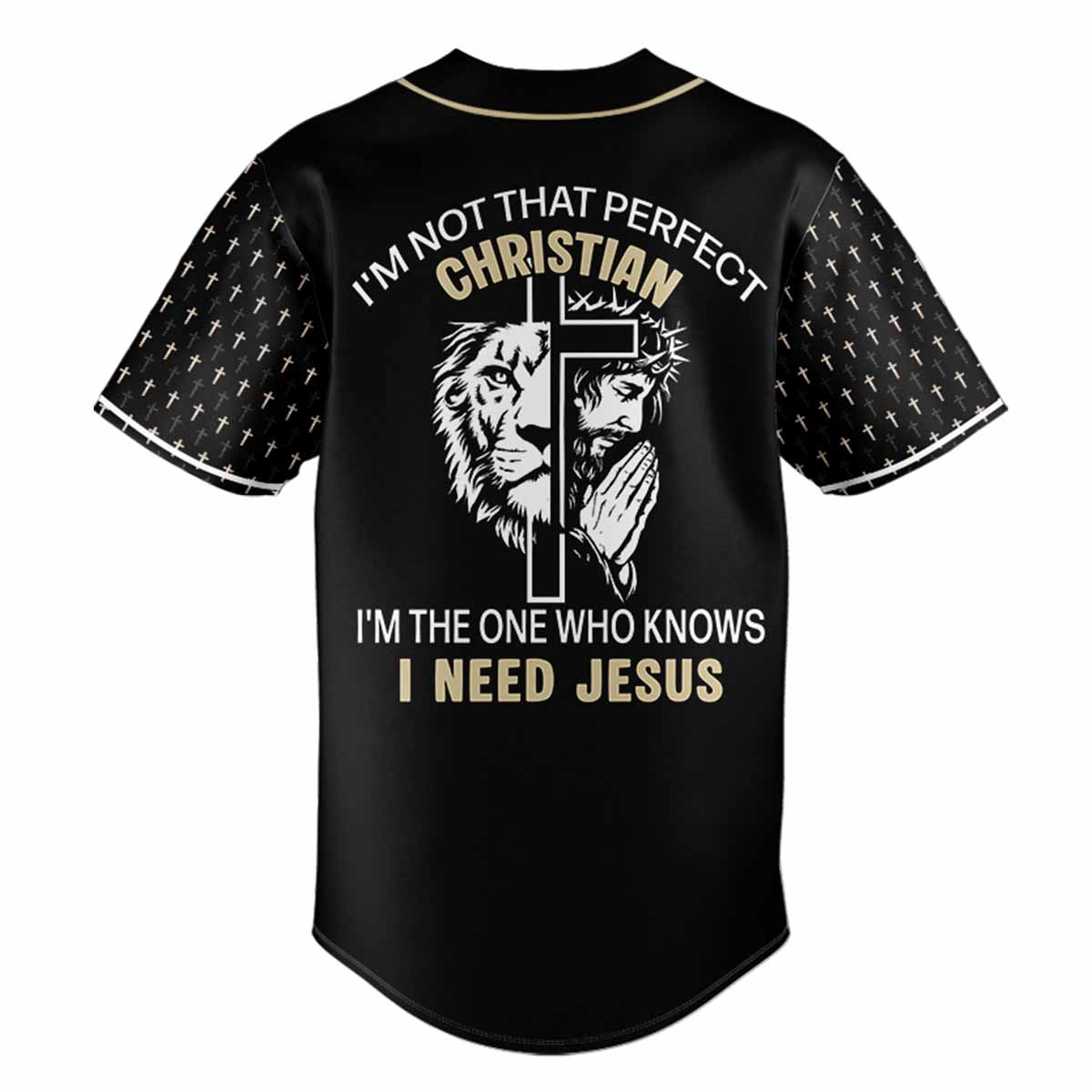 "I Need Jesus" Baseball Jersey Personalized