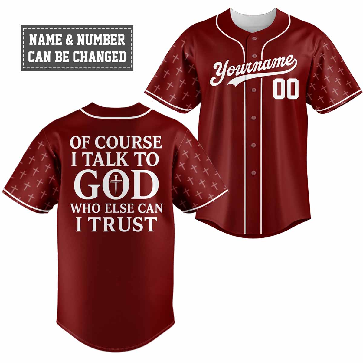 Who Else Can I Trust Baseball Jersey Personalized