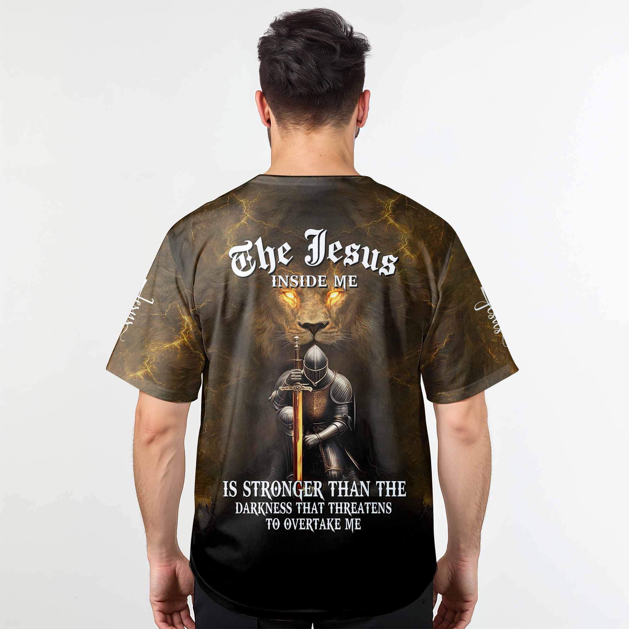 "The Jesus Inside Me" Baseball Jersey Personalized