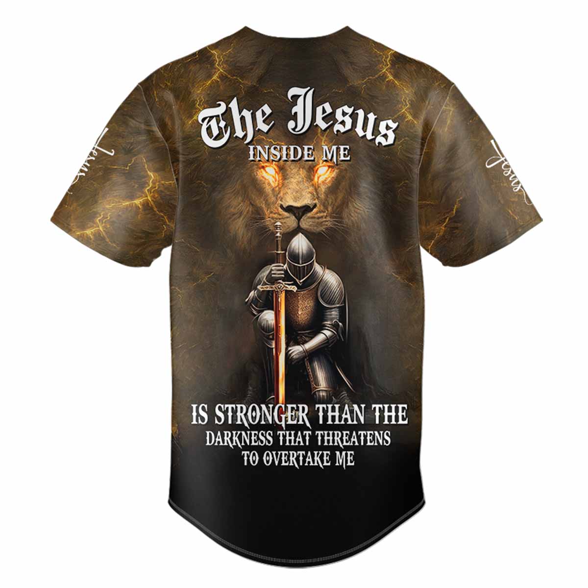 "The Jesus Inside Me" Baseball Jersey Personalized