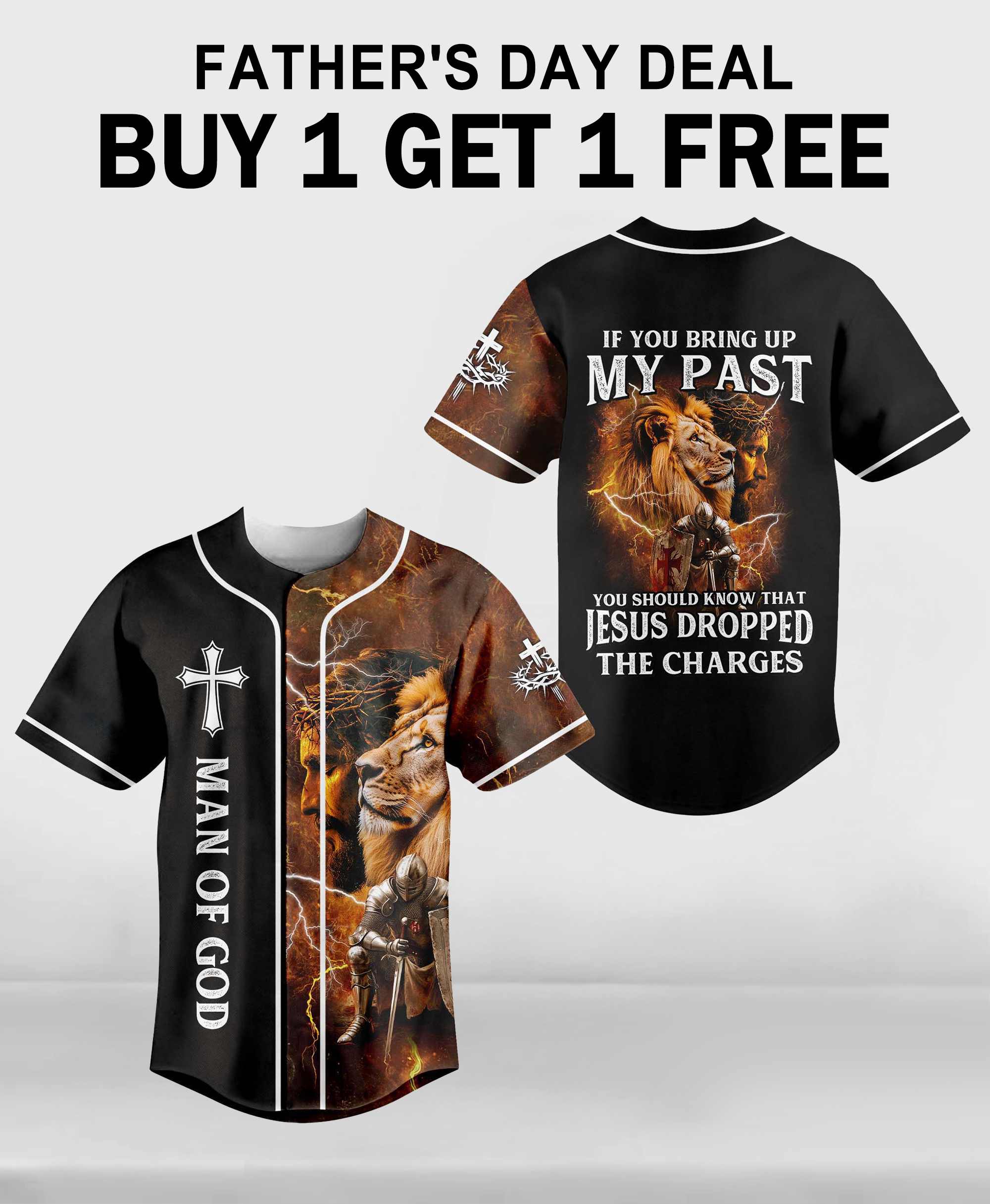 Jesus Dropped The Charges Baseball Jersey 2