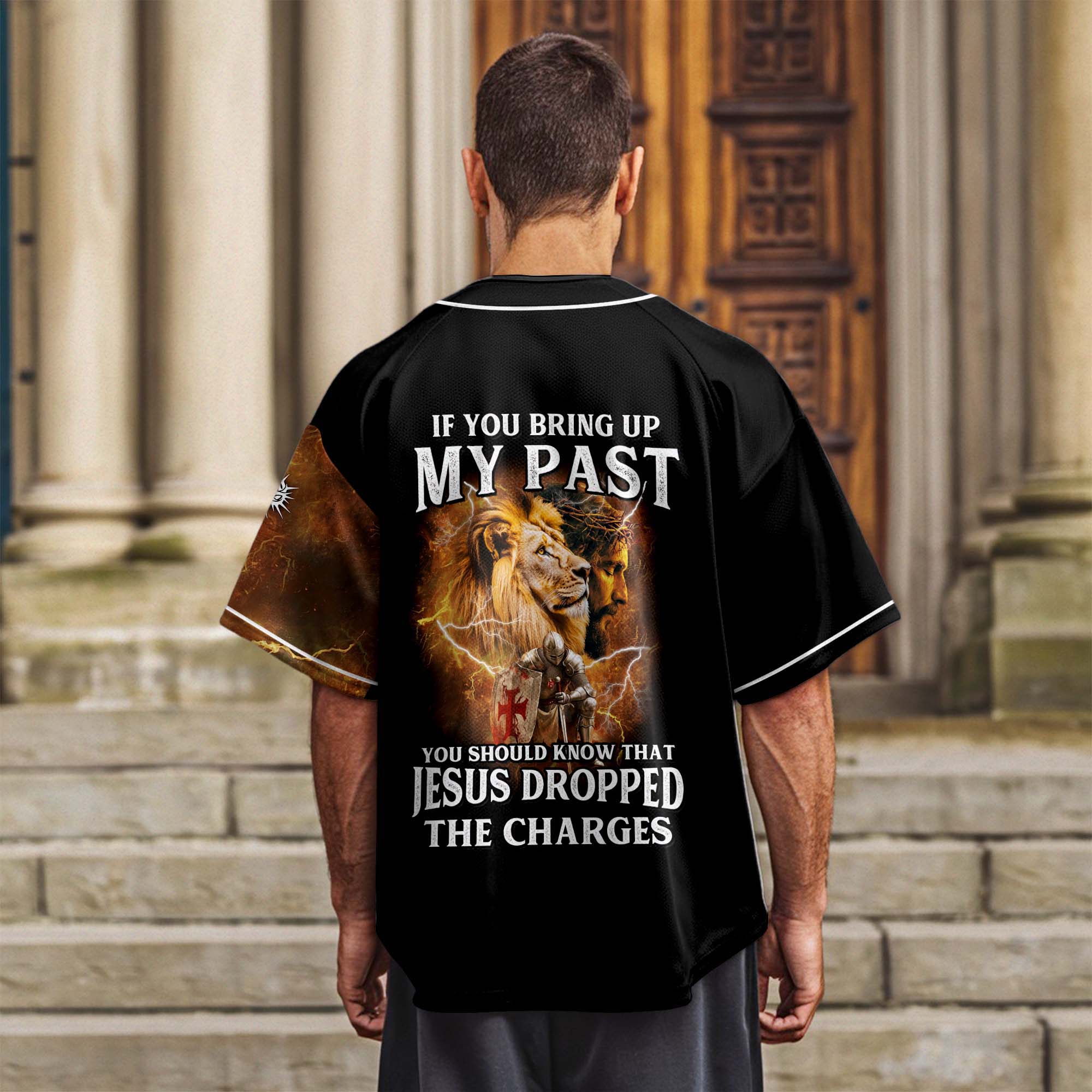 Jesus Dropped The Charges Baseball Jersey 2