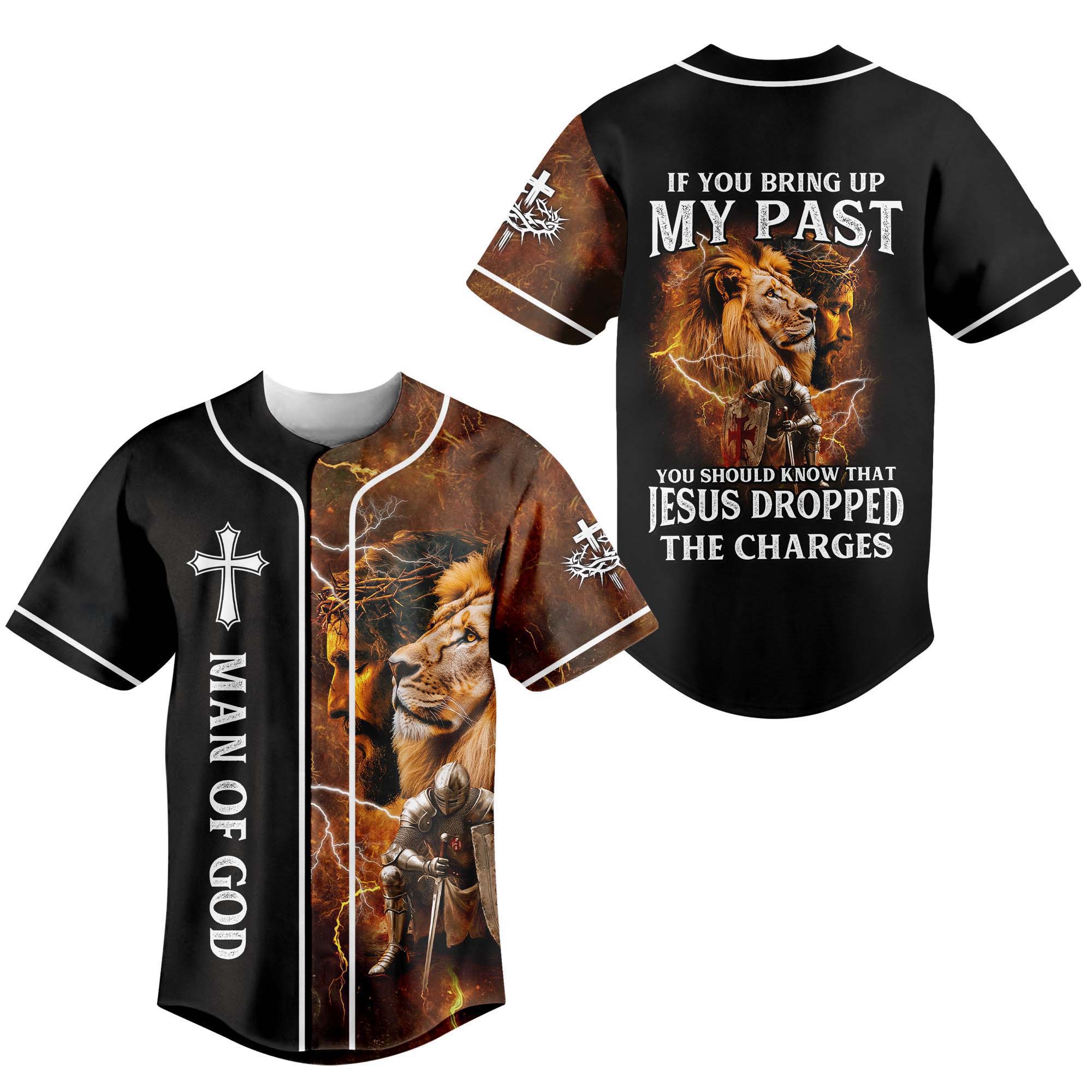 Jesus Dropped The Charges Baseball Jersey 2