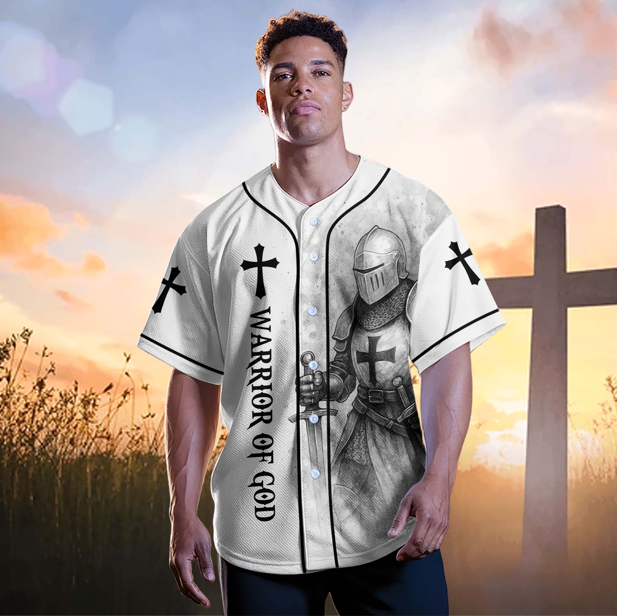 Child of God Warrior of Christ Baseball Jersey Deal