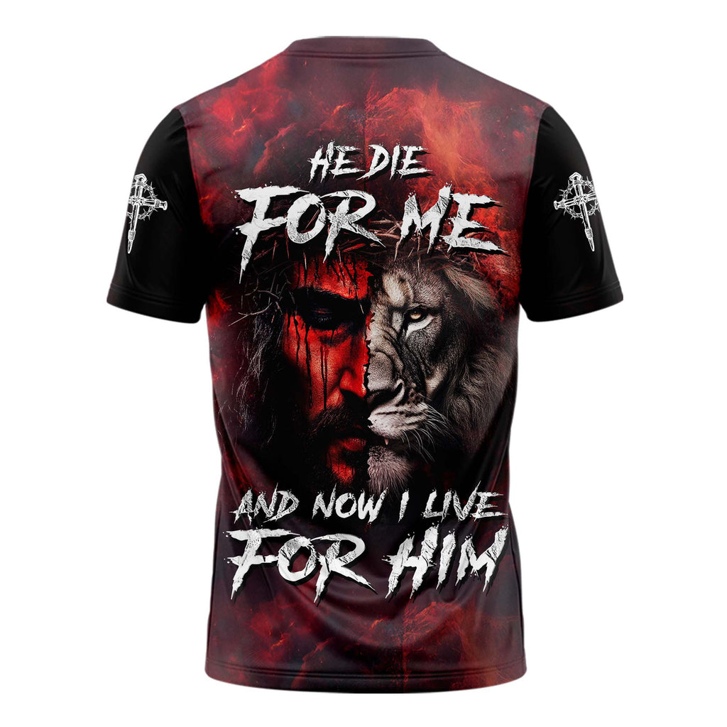 He Died For Me Lion T-shirt