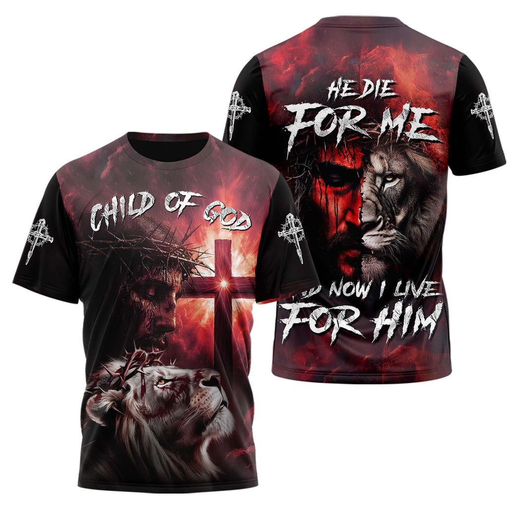 He Died For Me Lion T-shirt
