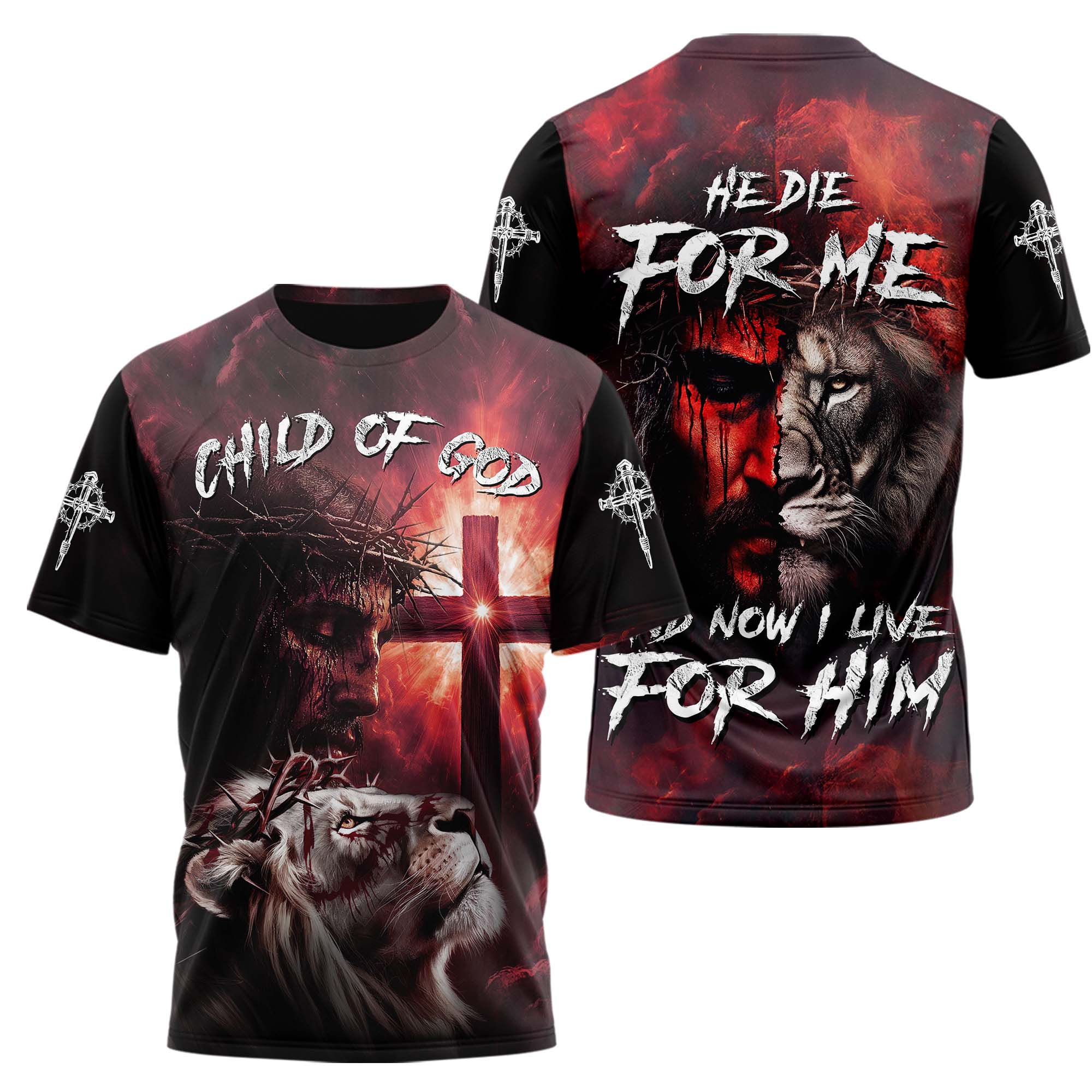 He Died For Me Lion T-shirt