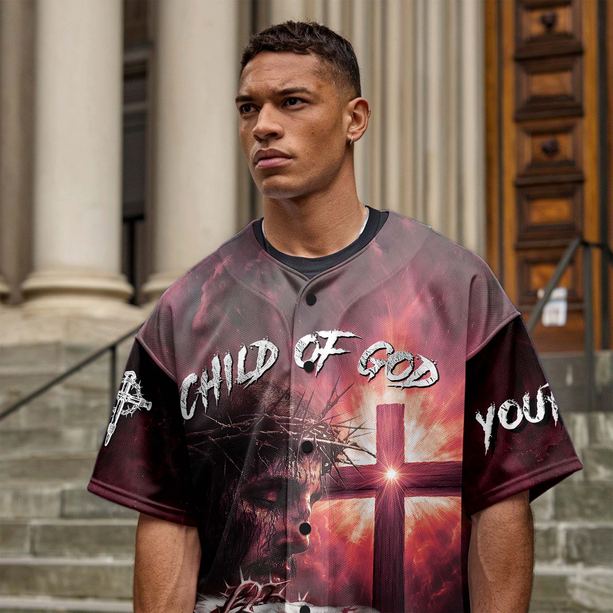 He Died For Me Lion Custom Name Baseball Jersey