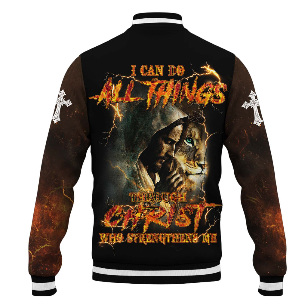 I Can Do All Things Through Christ Who Strengthens Me Baseball Jacket