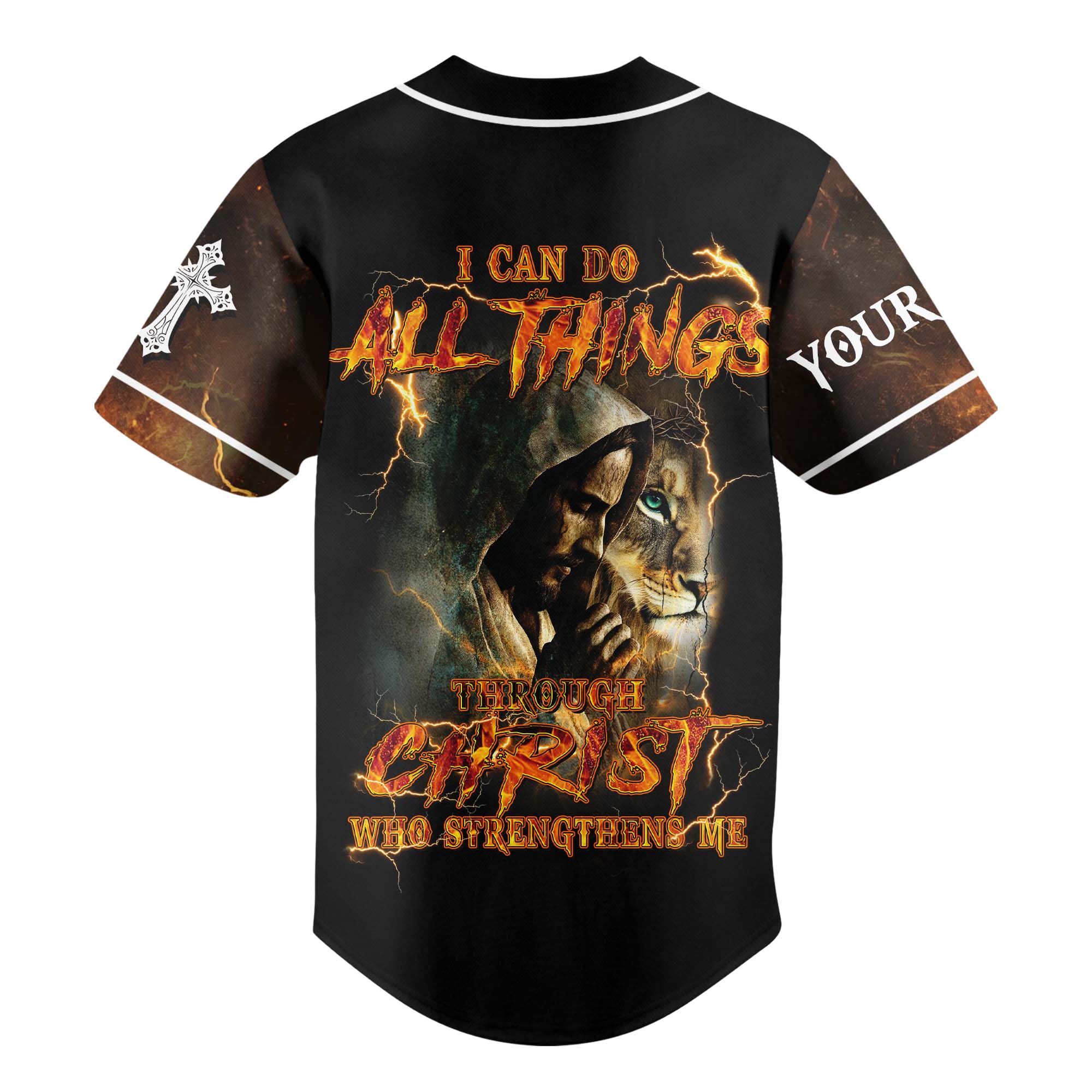 I Can Do All Things Through Christ Who Strengthens Me Custom Name Baseball Jersey
