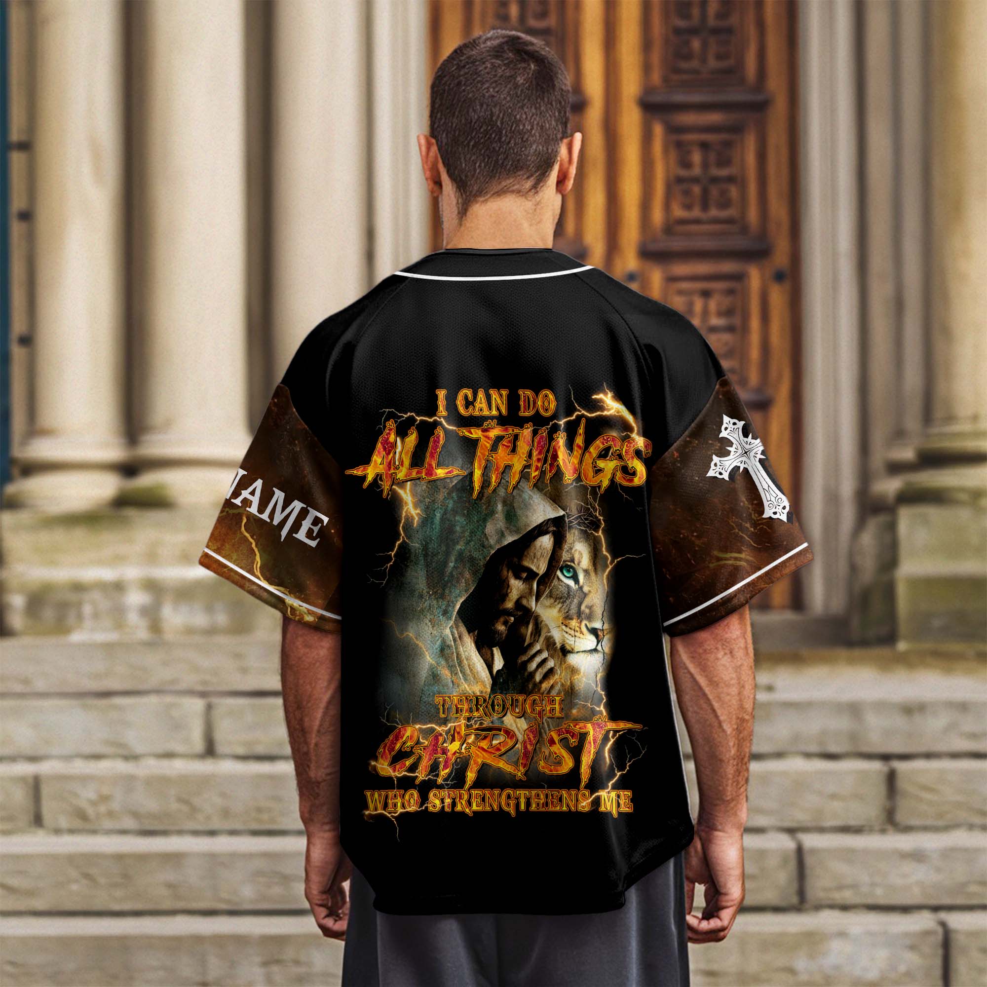I Can Do All Things Through Christ Who Strengthens Me Custom Name Baseball Jersey