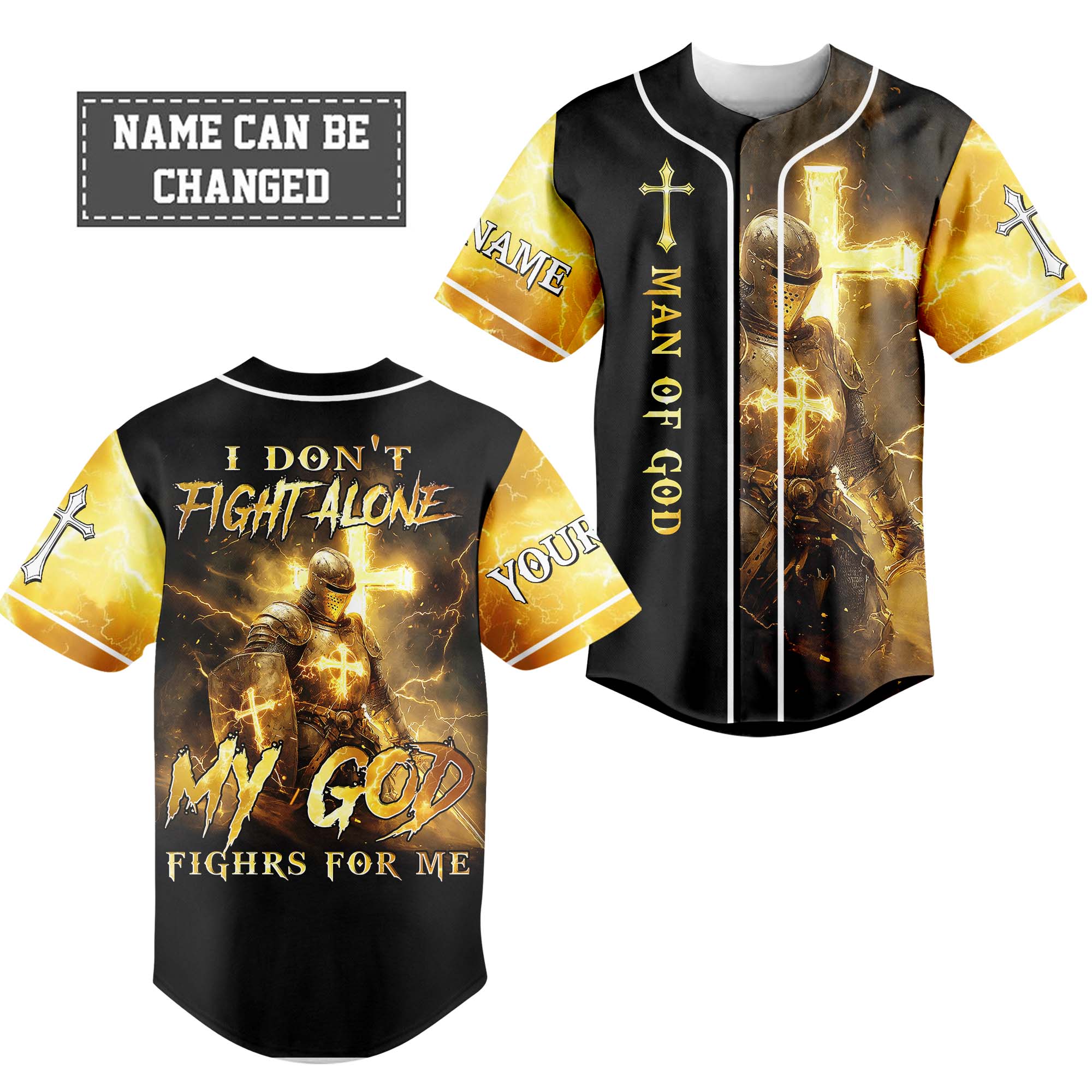 I Don't Fight Alone Custom Name Baseball Jersey