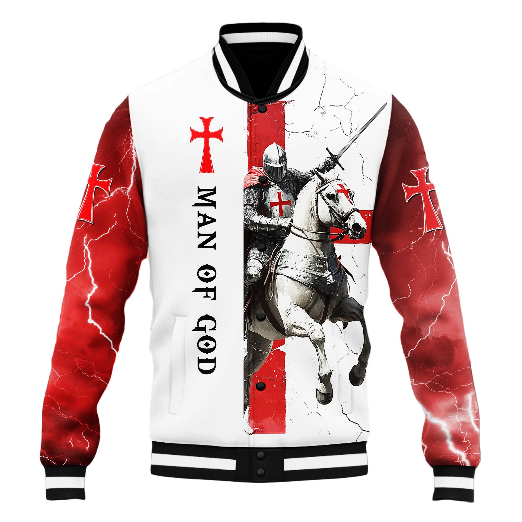 Be Strong And Courageous Baseball Jacket