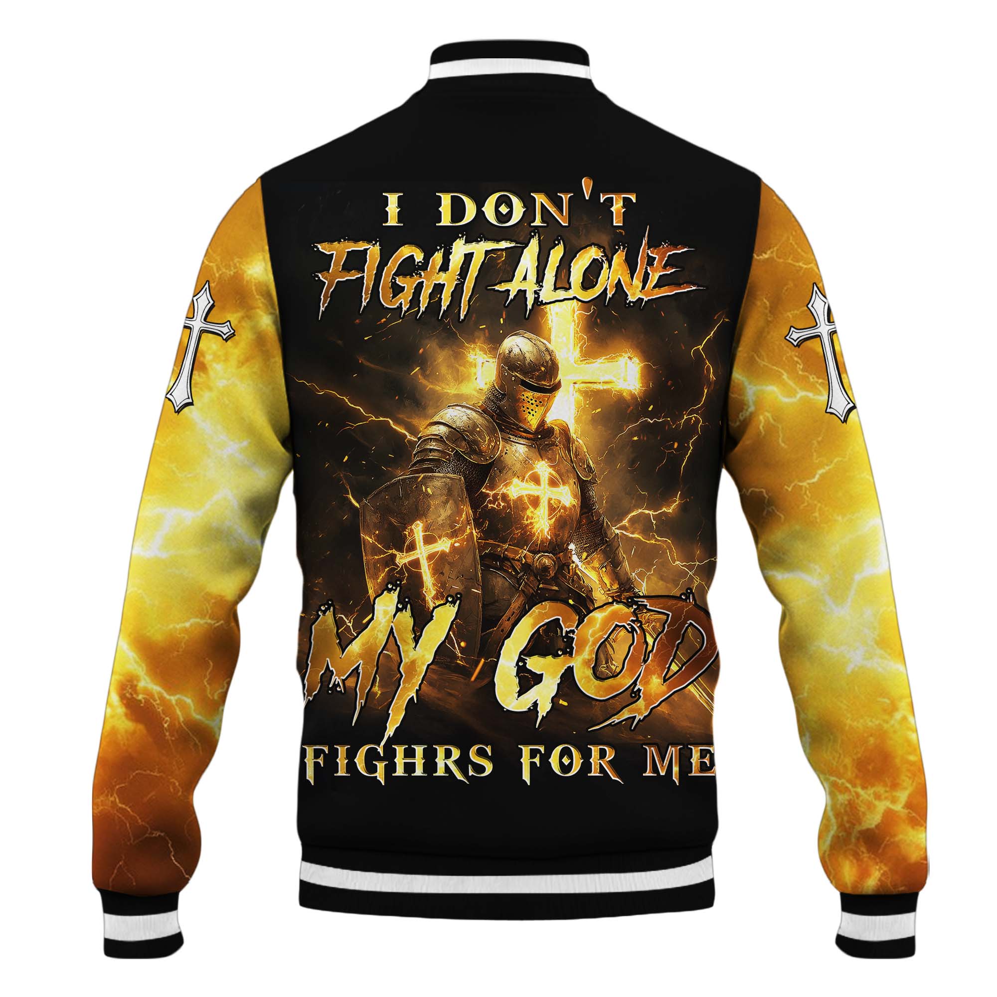 I Don't Fight Alone Baseball Jacket