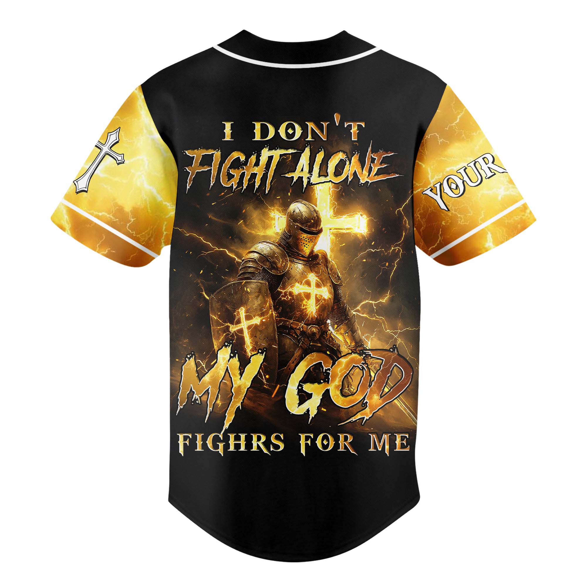 I Don't Fight Alone Custom Name Baseball Jersey