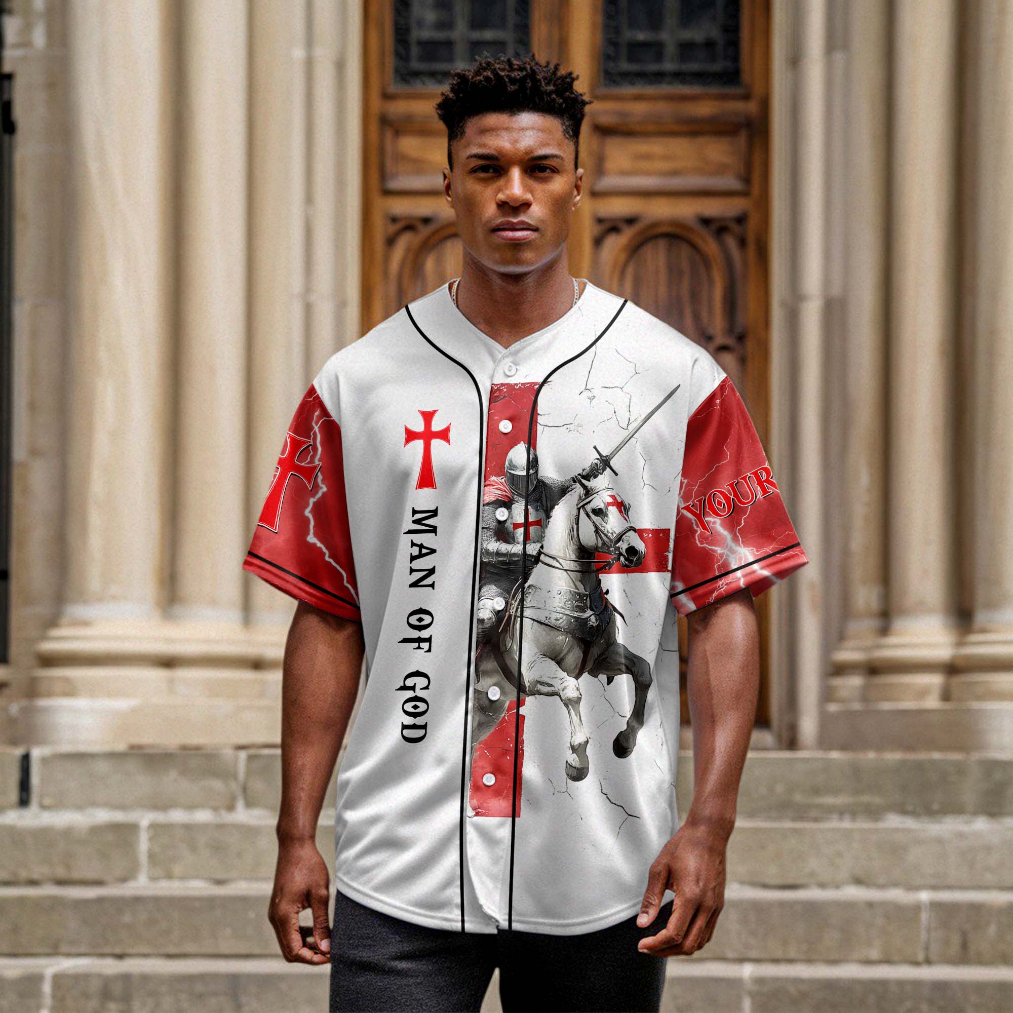 Be Strong And Courageous Custom Name Baseball Jersey