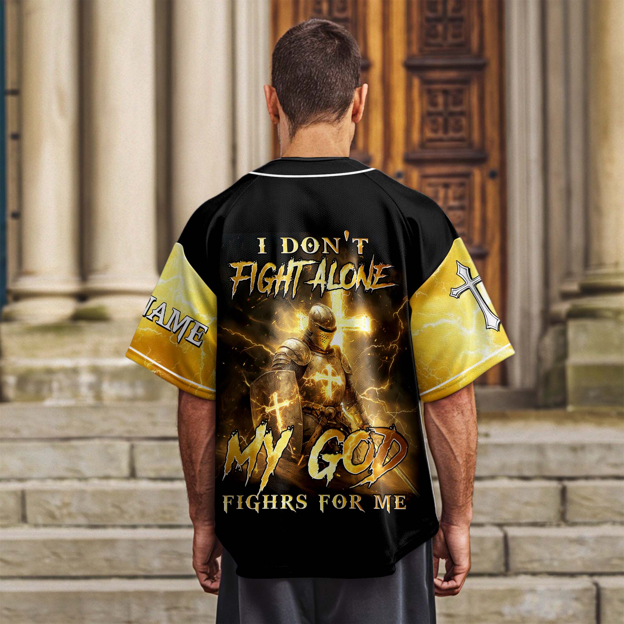I Don't Fight Alone Custom Name Baseball Jersey