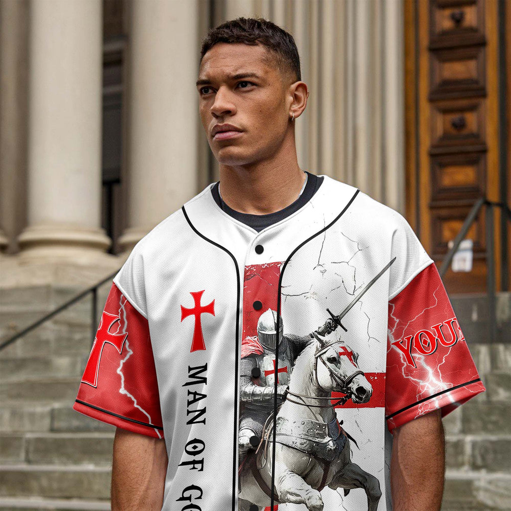 Be Strong And Courageous Custom Name Baseball Jersey