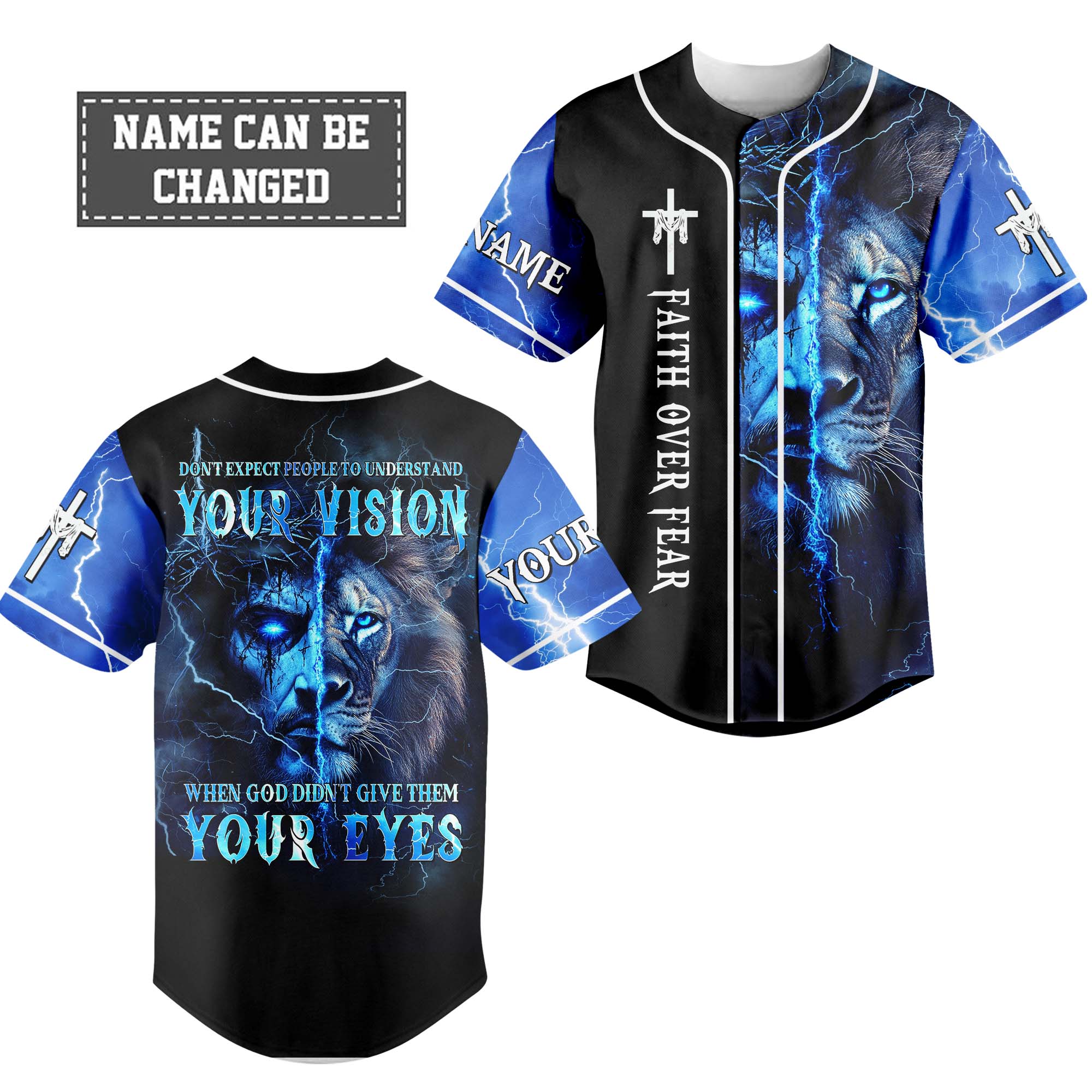 Don't Expect People To Understand Your Vision Lion Custom Name Baseball Jersey