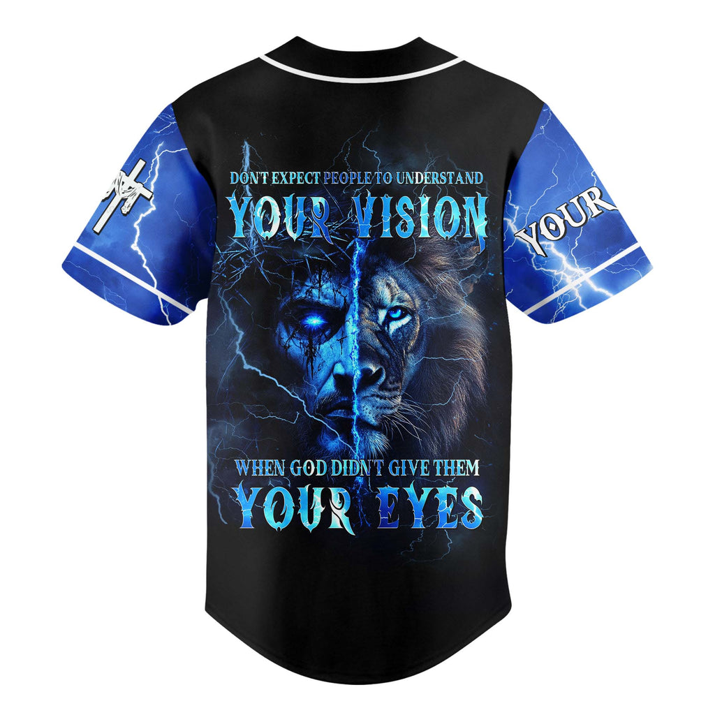 Don't Expect People To Understand Your Vision Lion Custom Name Baseball Jersey