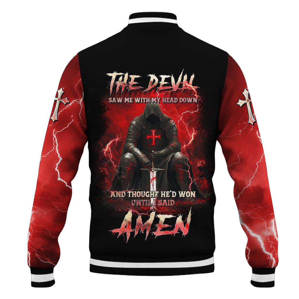 The Devil Saw Me With My Head Down Baseball Jacket