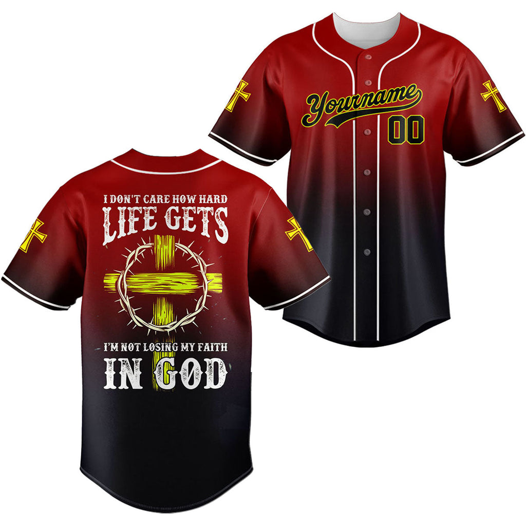 "Walk By Faith Not By Sight" Baseball Jersey Personalized