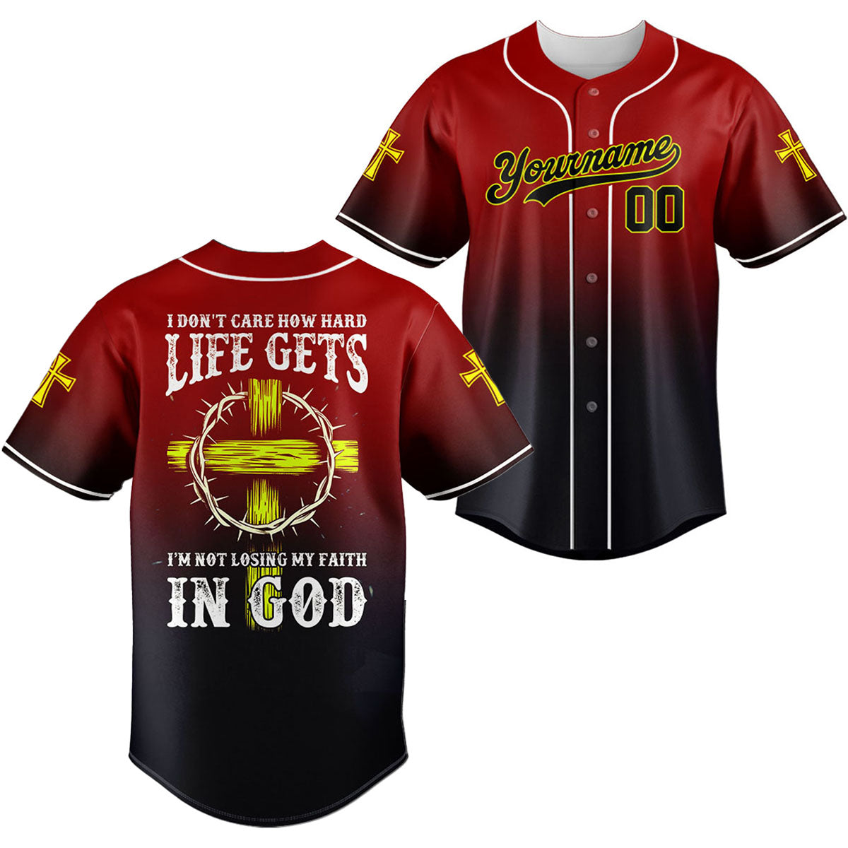 "Walk By Faith Not By Sight" Baseball Jersey Personalized