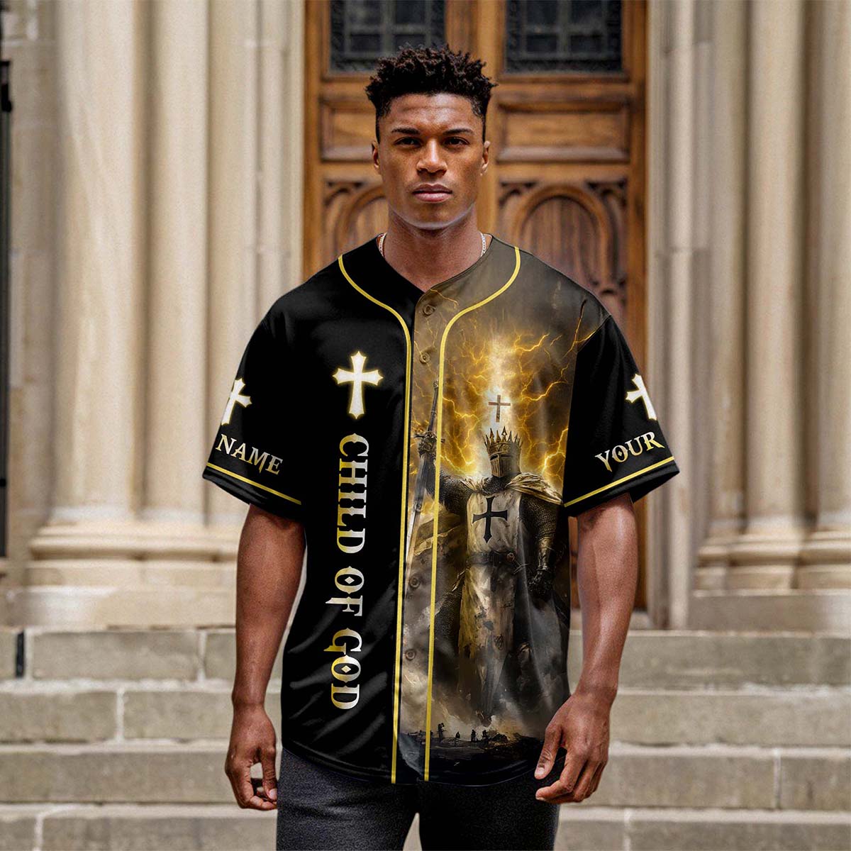 A Warrior Of Christ Custom Name Baseball Jersey