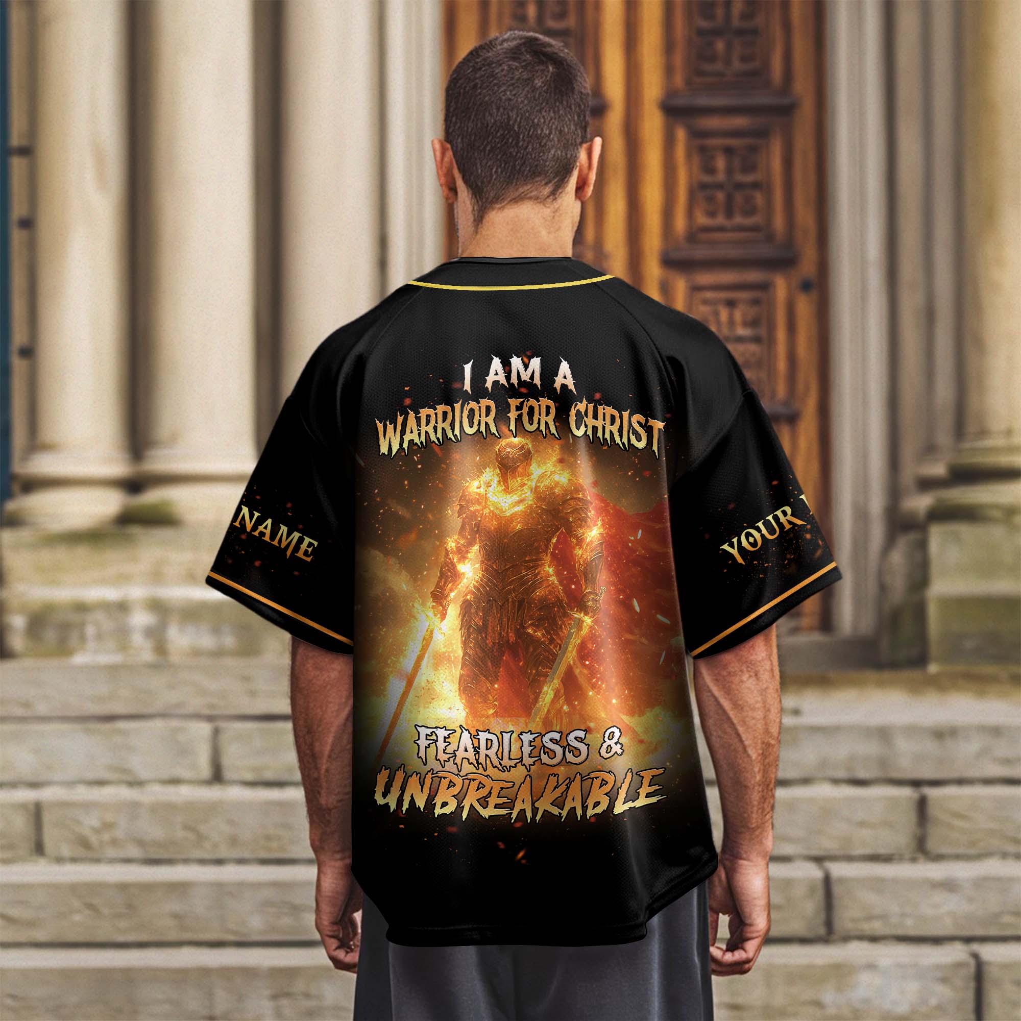 I Am A Warrior For Christ Custom Name Baseball Jersey