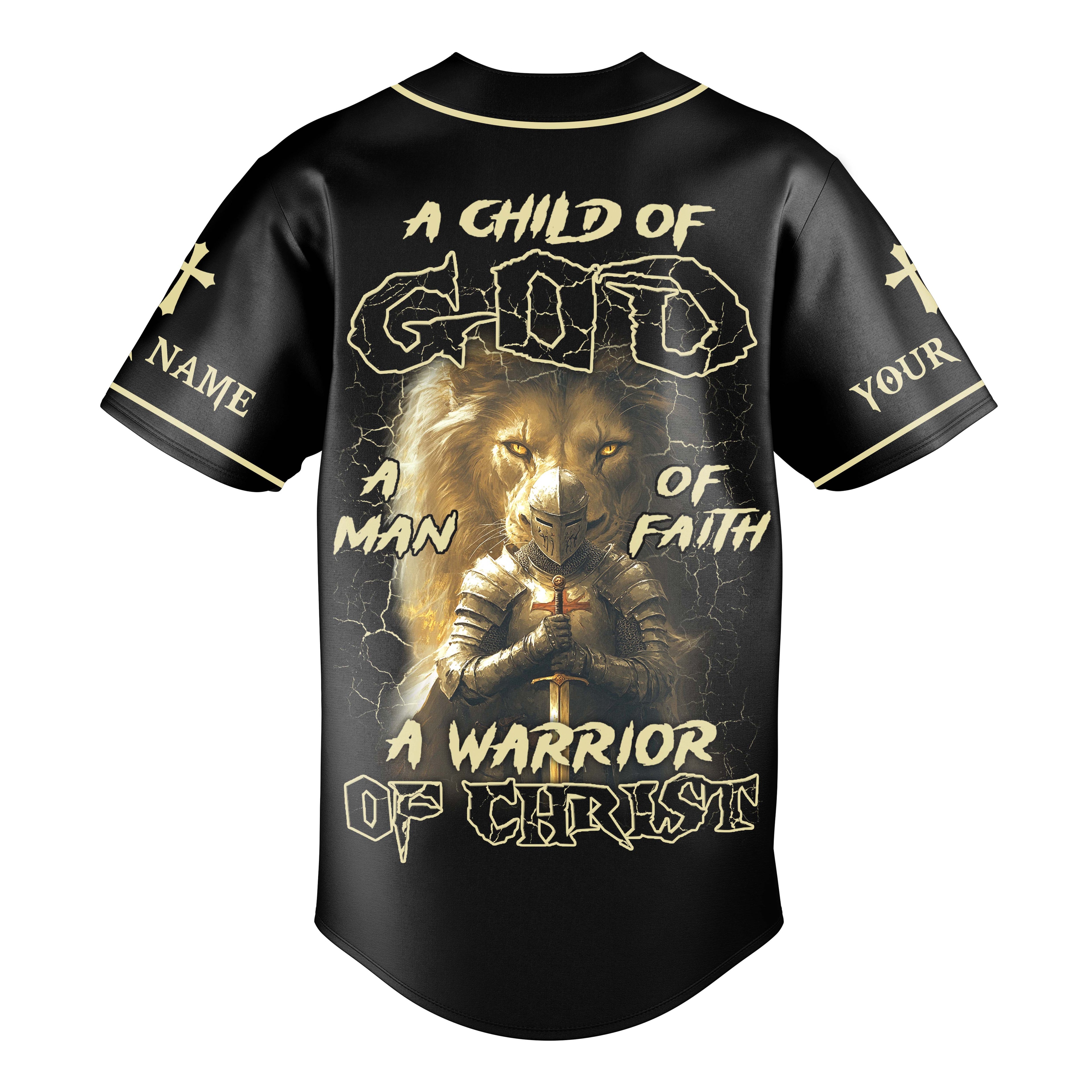 A Warrior Of Christ Custom Name Baseball Jersey