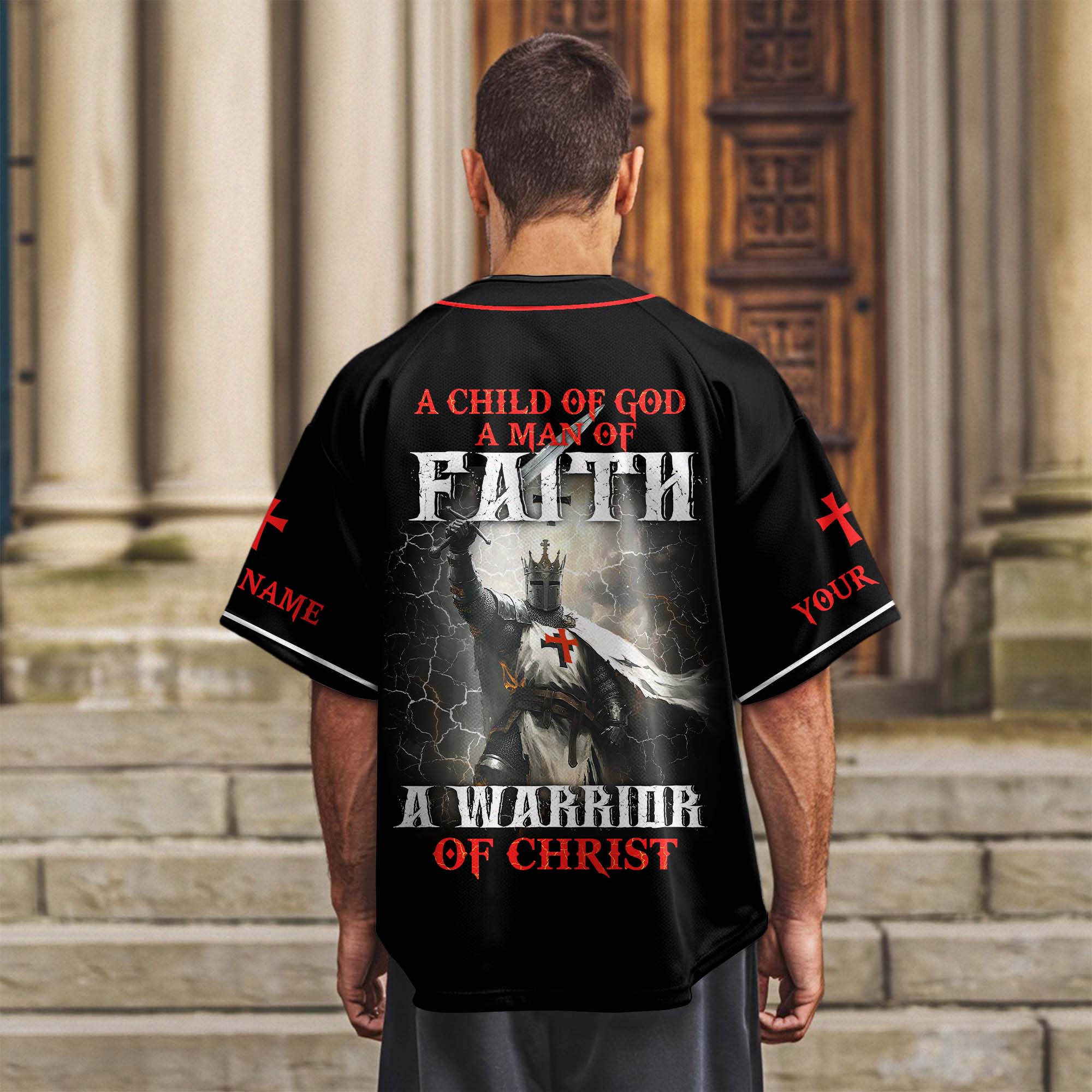 A Warrior Of Christ Custom Name Baseball Jersey