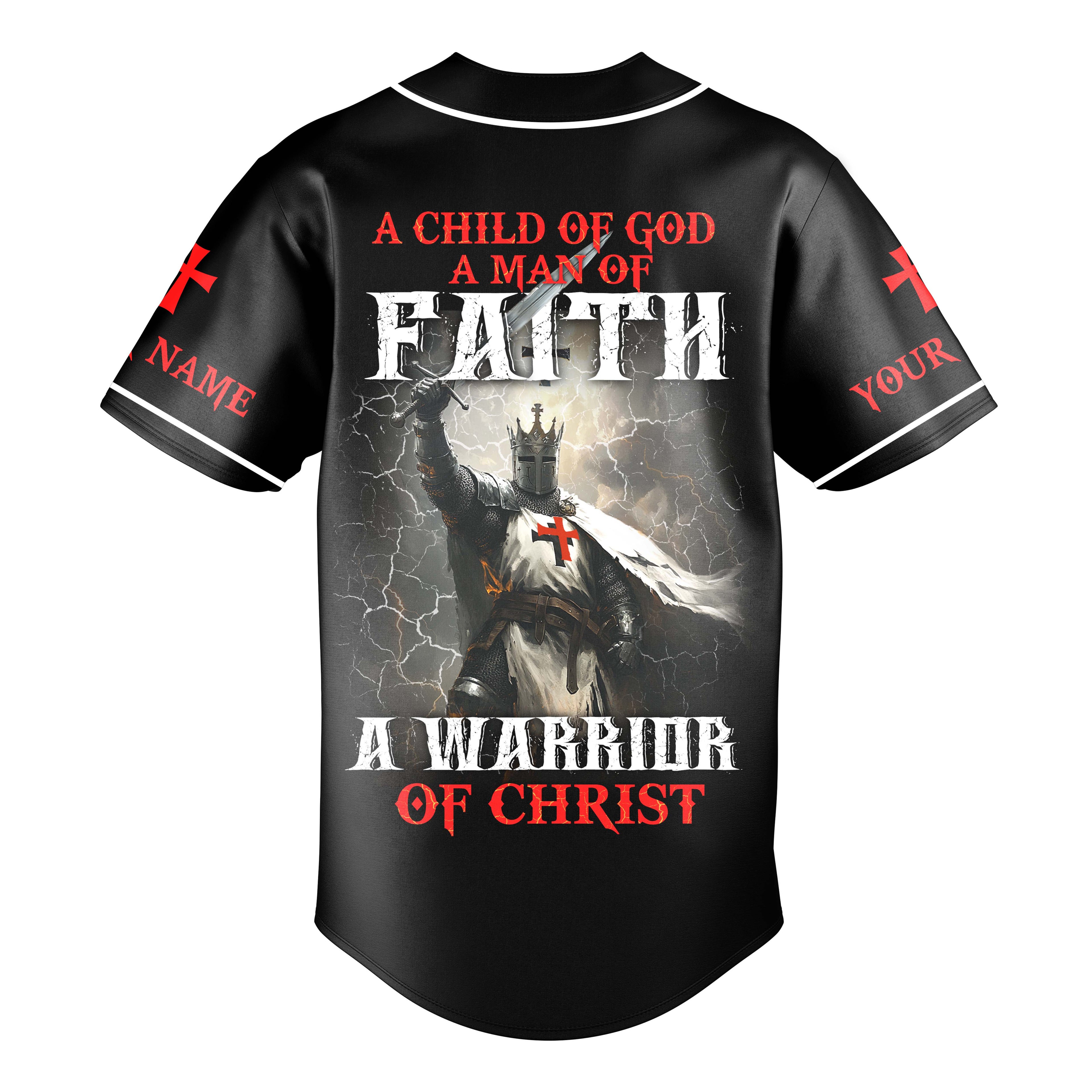 A Warrior Of Christ Custom Name Baseball Jersey
