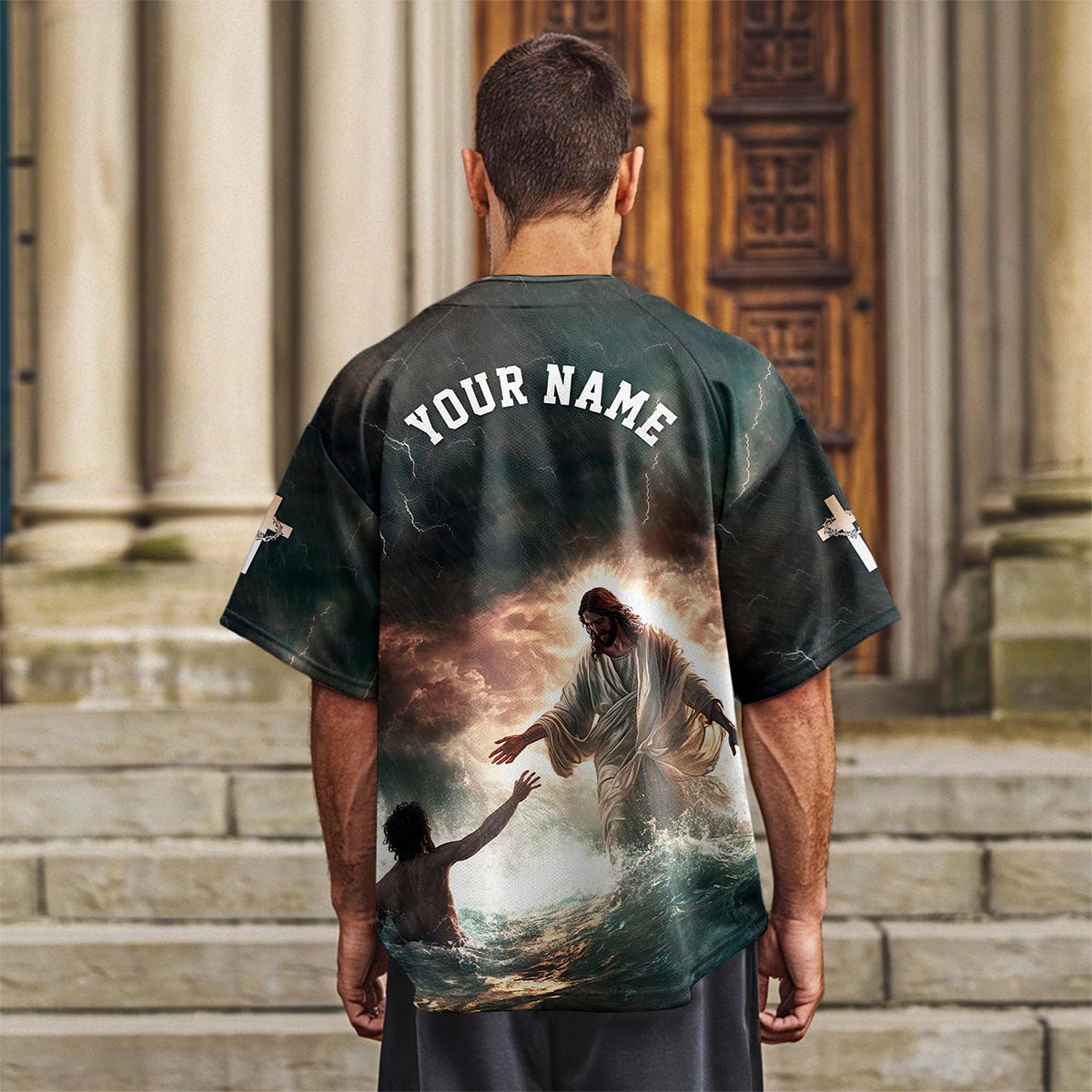 Jesus Save My Life Custom Name Baseball Jersey