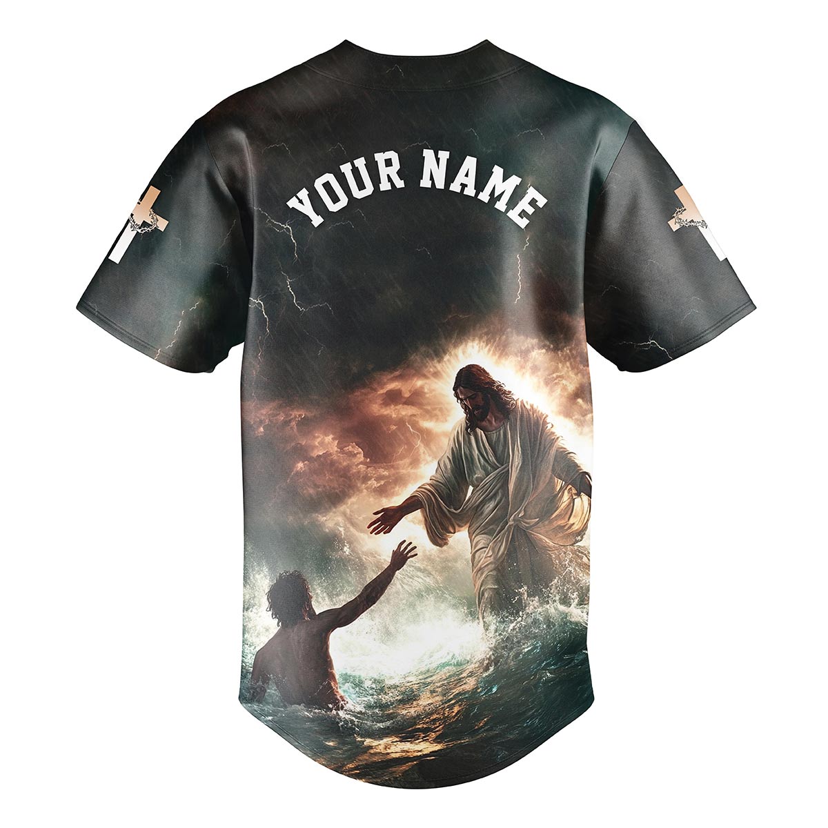 Jesus Save My Life Custom Name Baseball Jersey