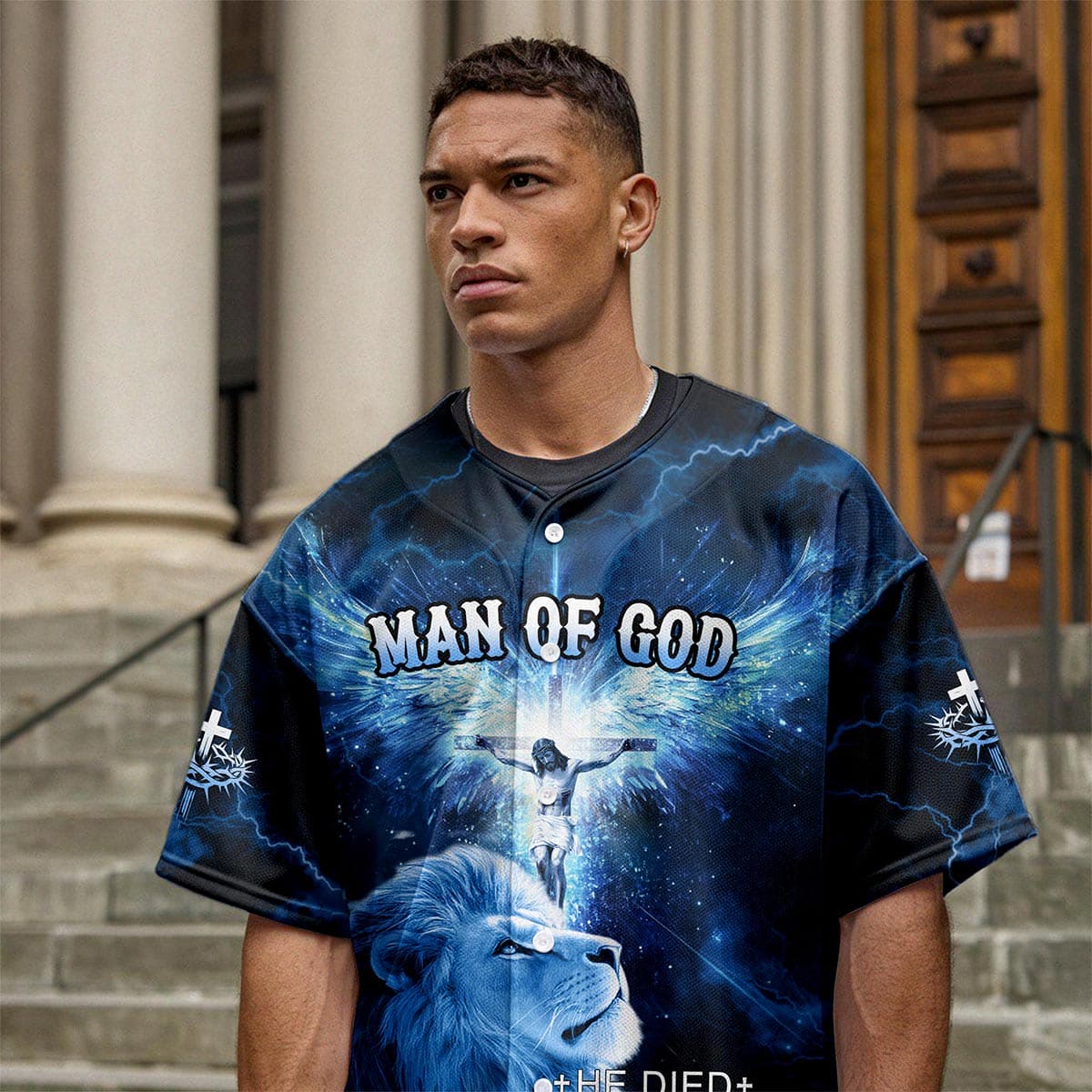He Die For Me And Now I Live For Him Baseball Jersey